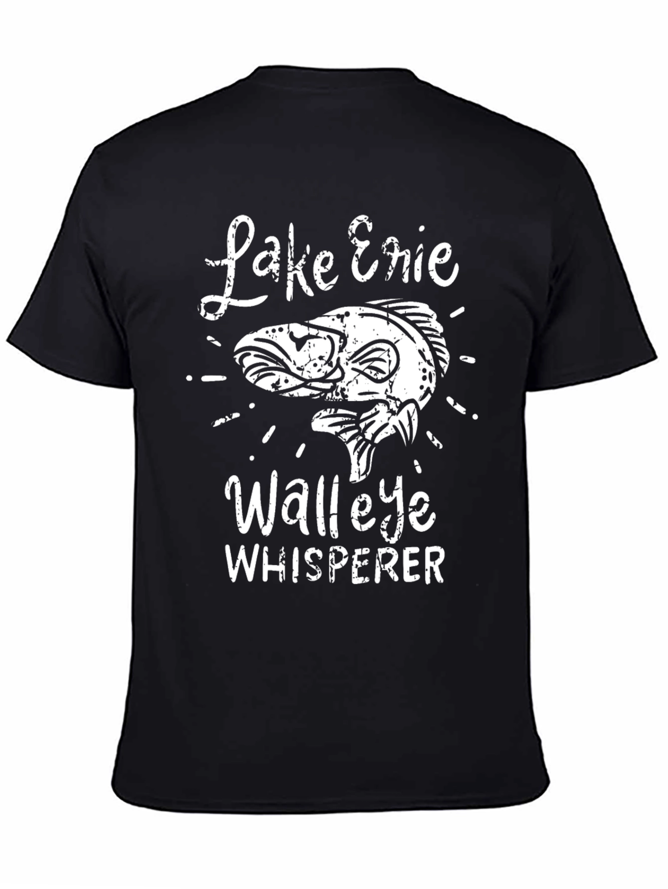 Lake Erie Walleye Whisperer Black T-Shirt