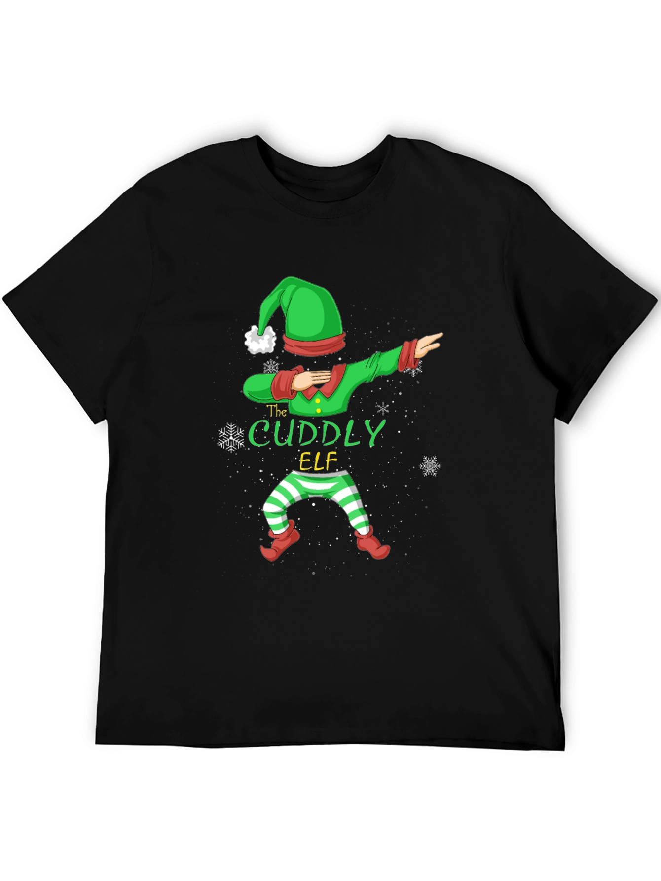 Cuddly Elf Dabbing Christmas T-Shirt