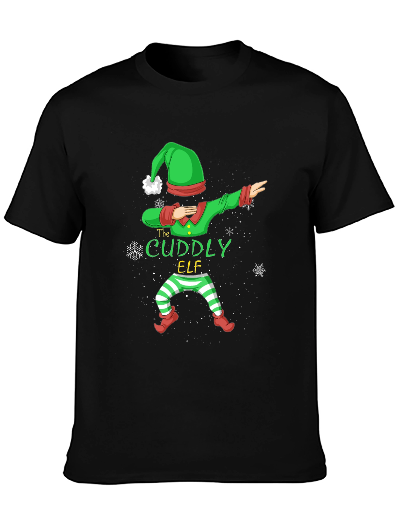 Cuddly Elf Dabbing Christmas T-Shirt
