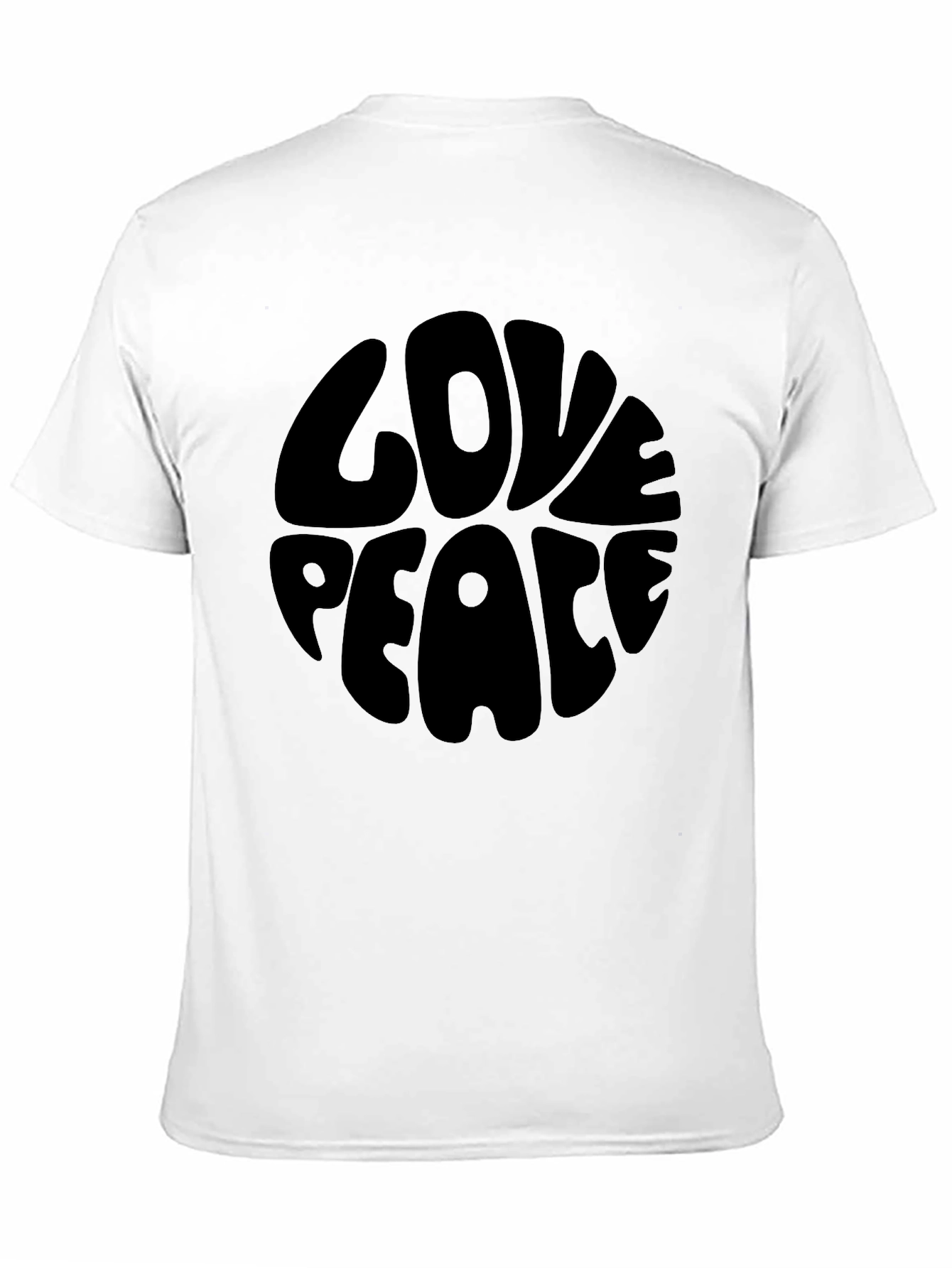 Love Peace Graphic T-Shirt - Black