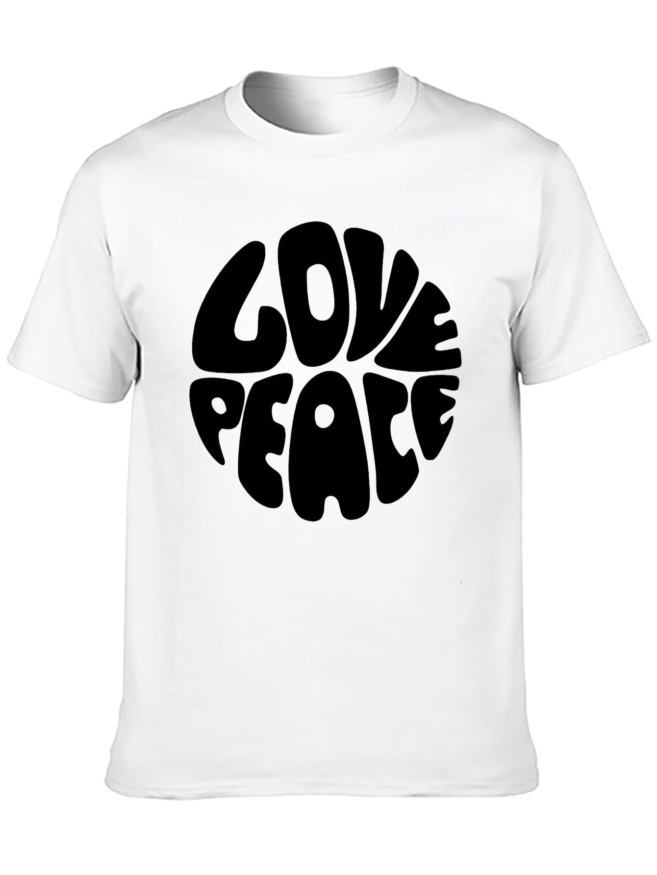 Love Peace Graphic T-Shirt - Black