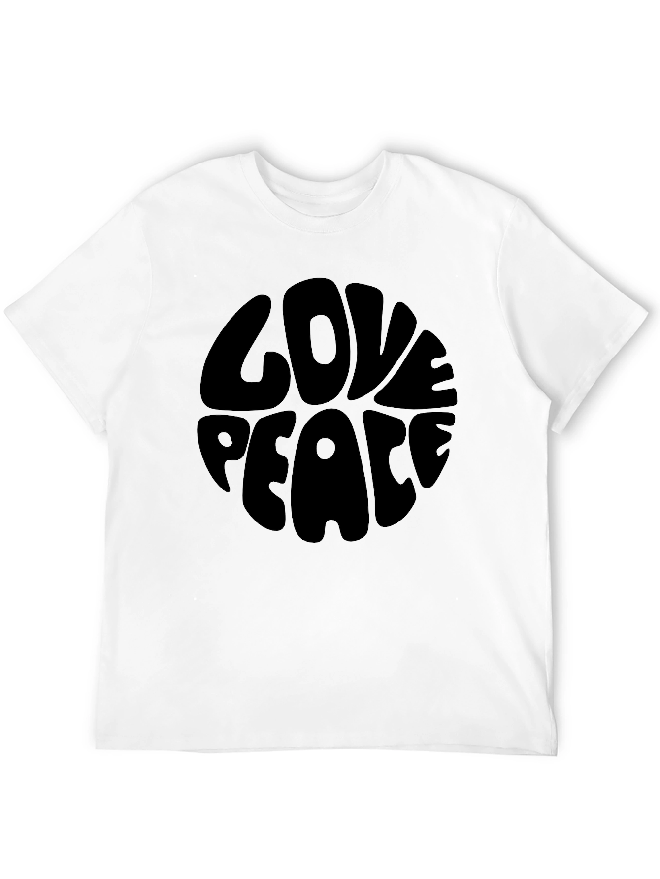 Love Peace Graphic T-Shirt - Black
