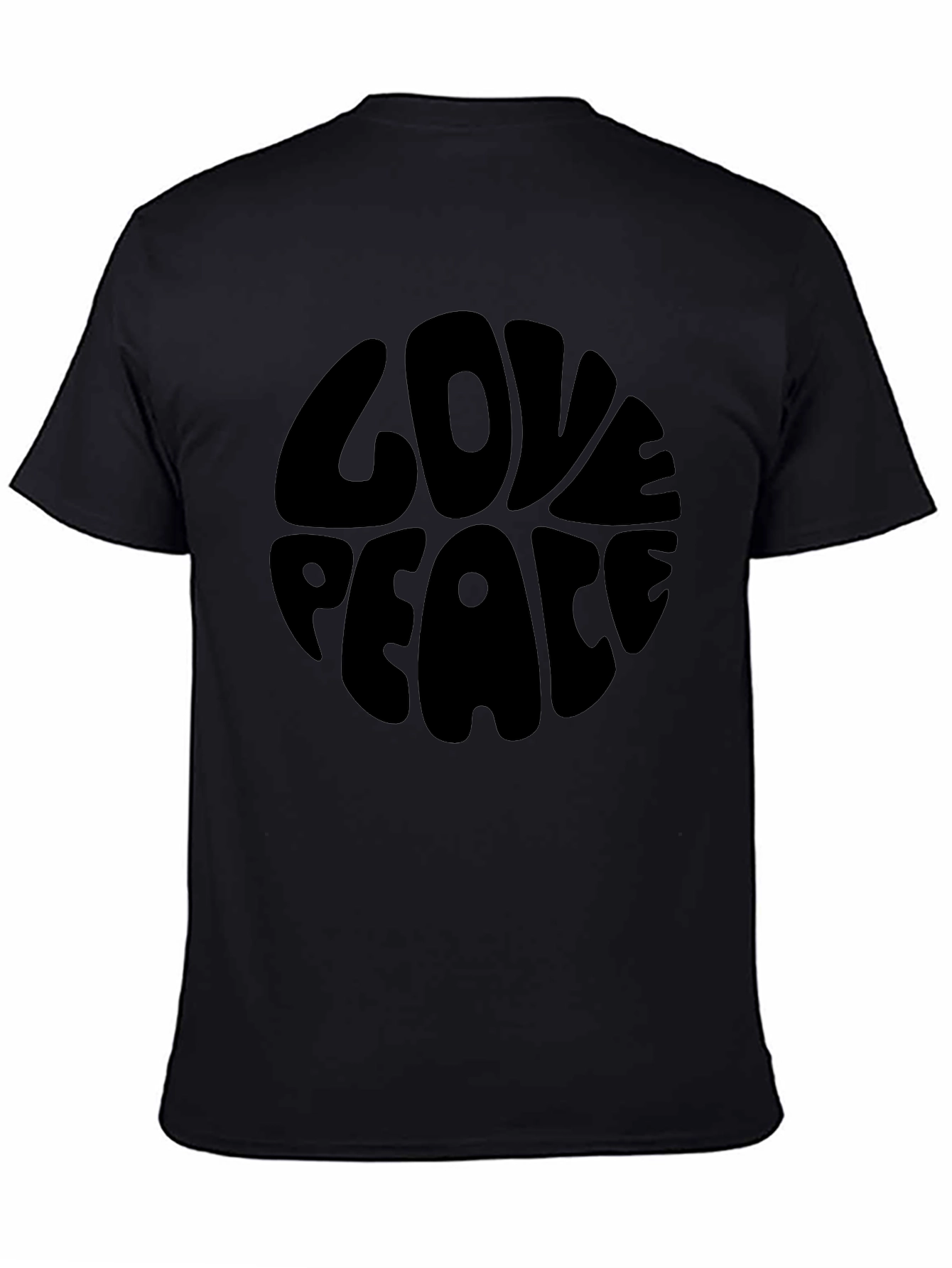 Love Peace Graphic T-Shirt - Black