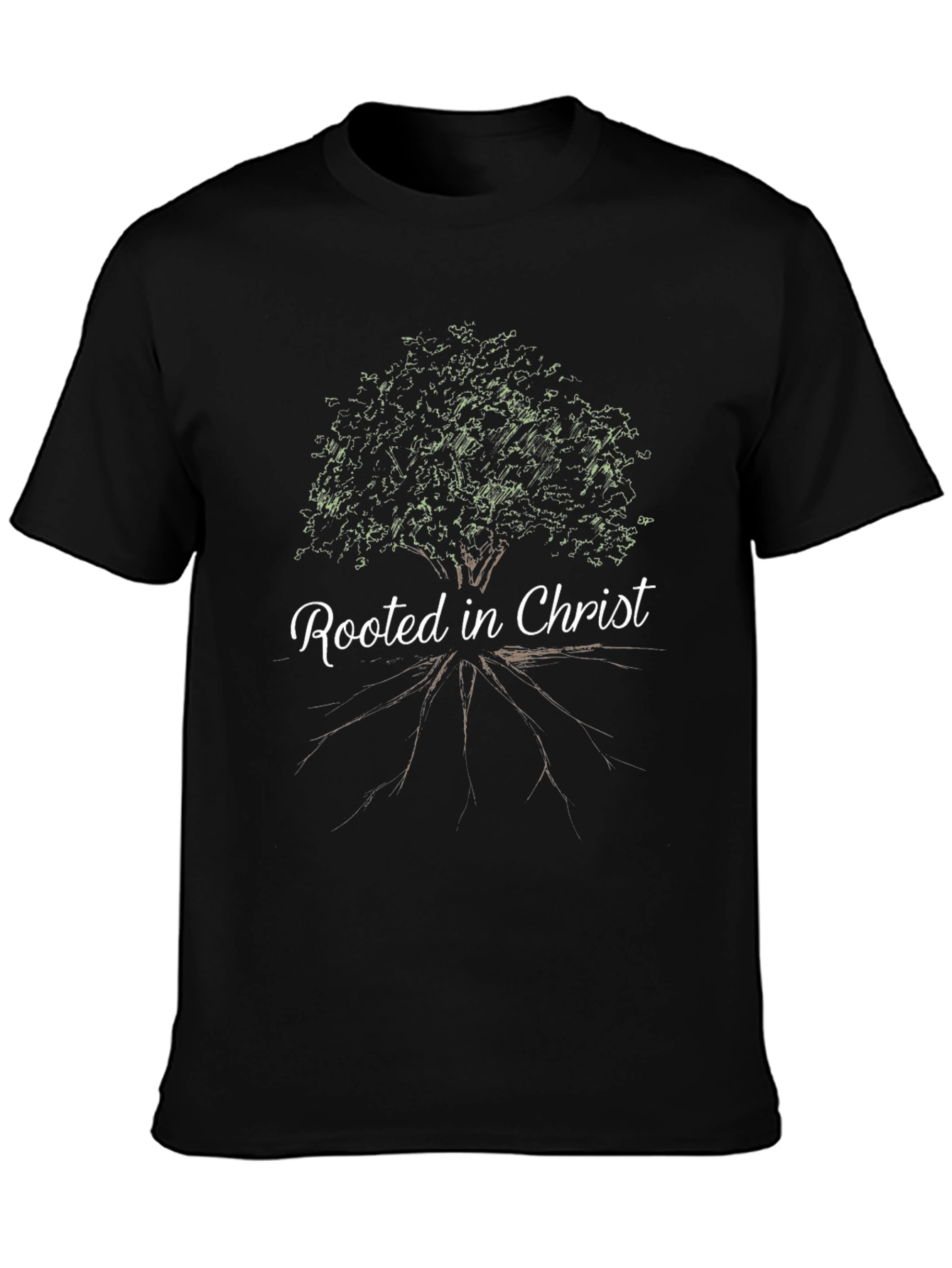 Rooted In Christ Black T-Shirt