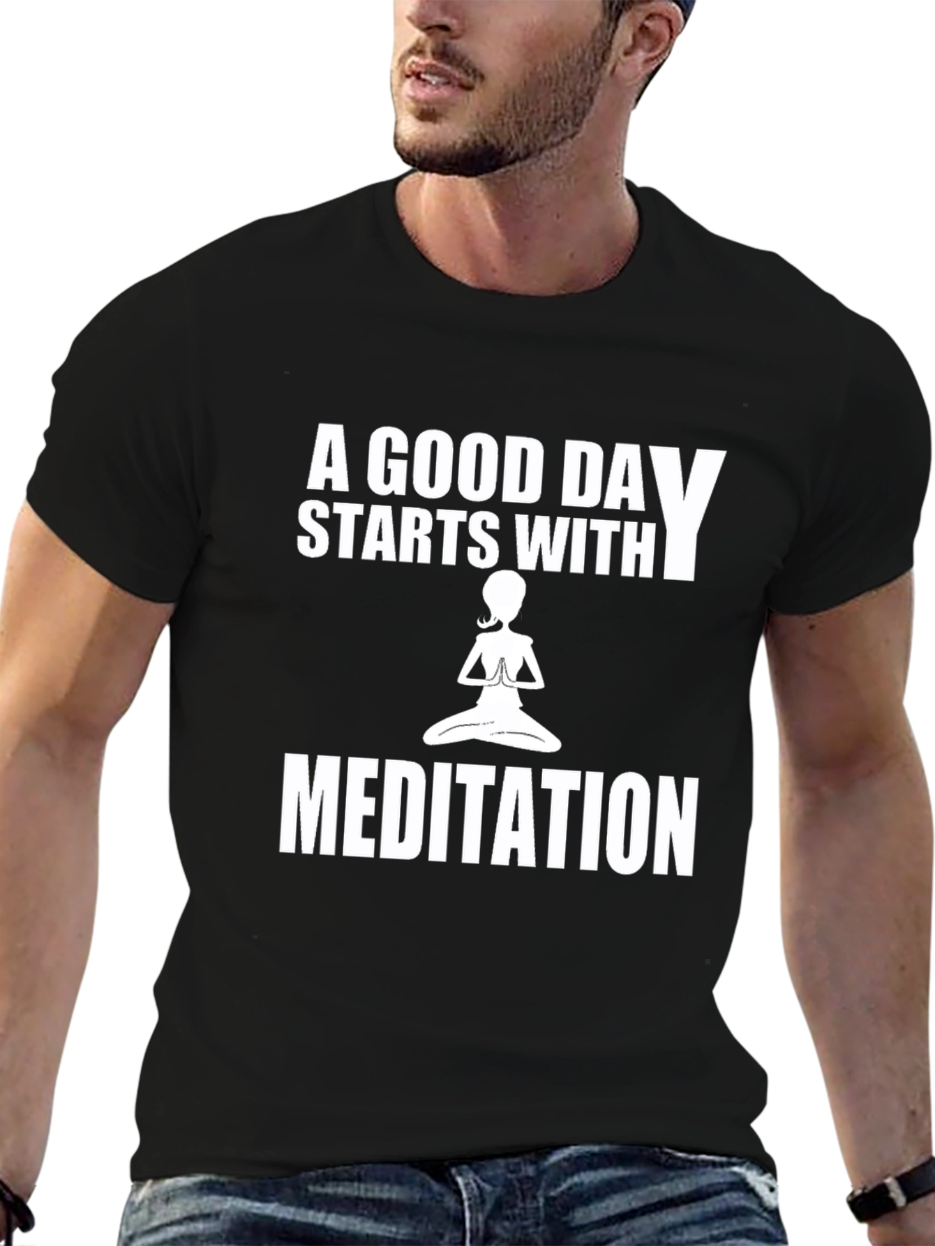 Meditation T-Shirt - Good Day Starts With Yoga Tee