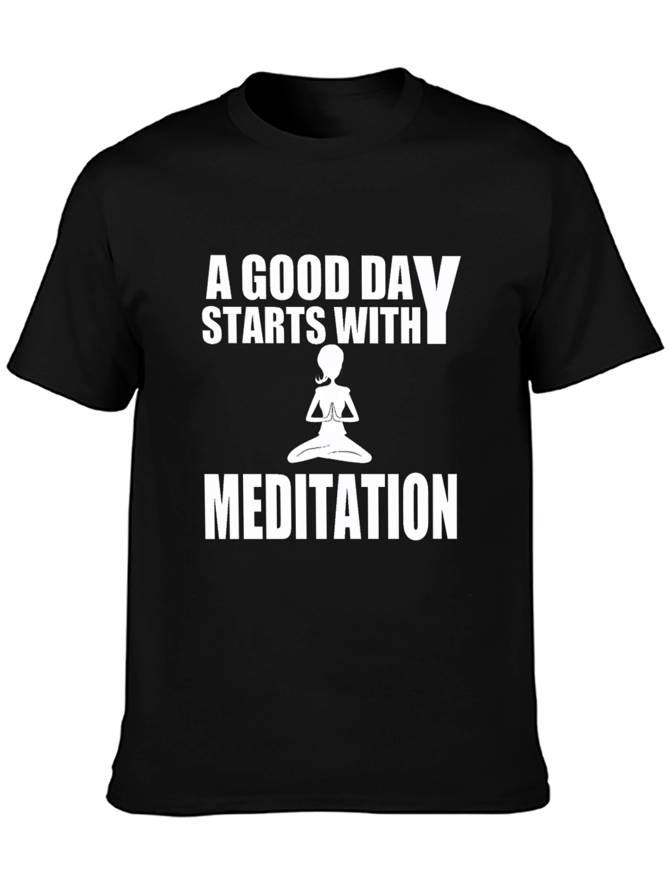 Meditation T-Shirt - Good Day Starts With Yoga Tee