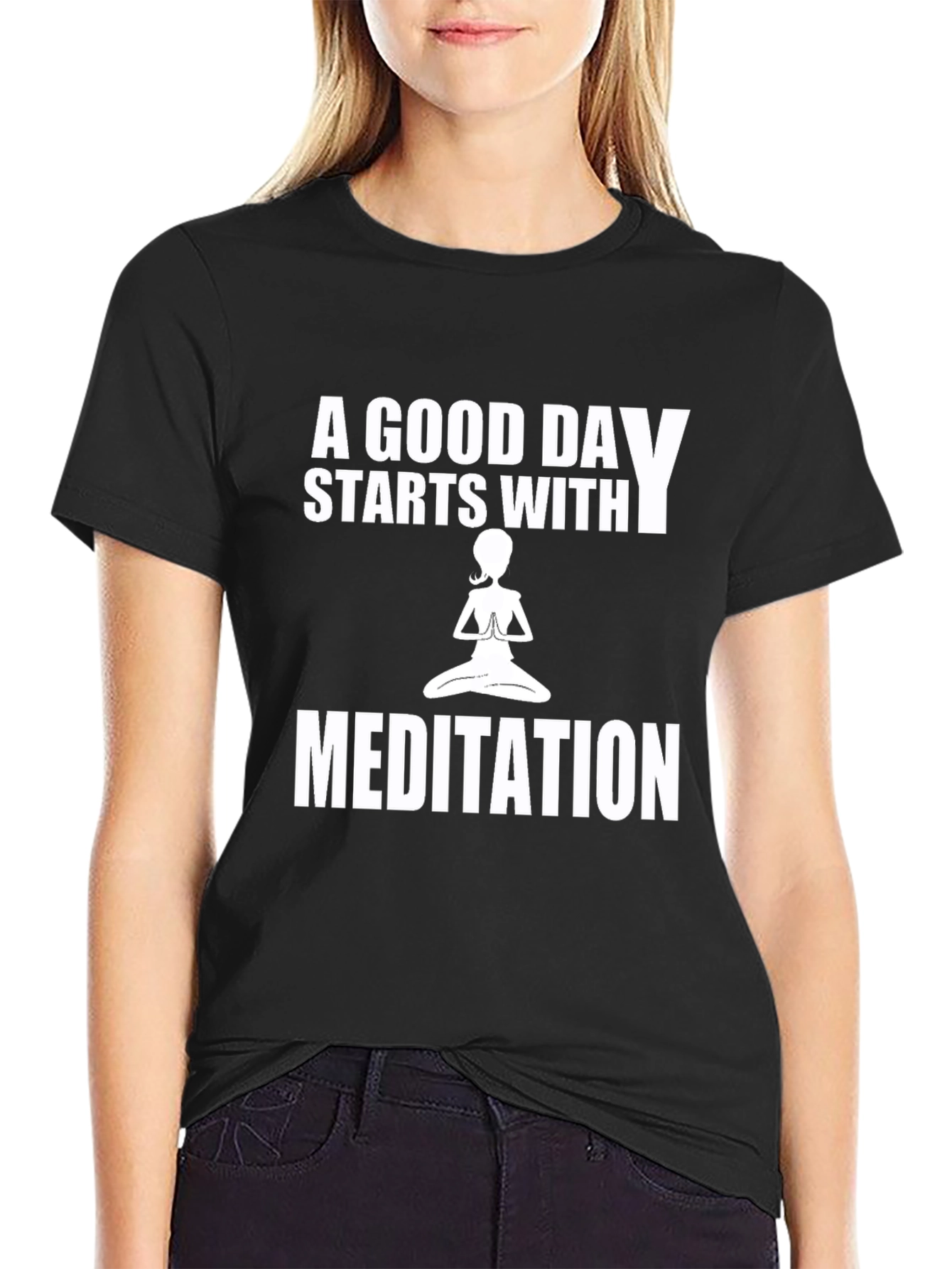 Meditation T-Shirt - Good Day Starts With Yoga Tee