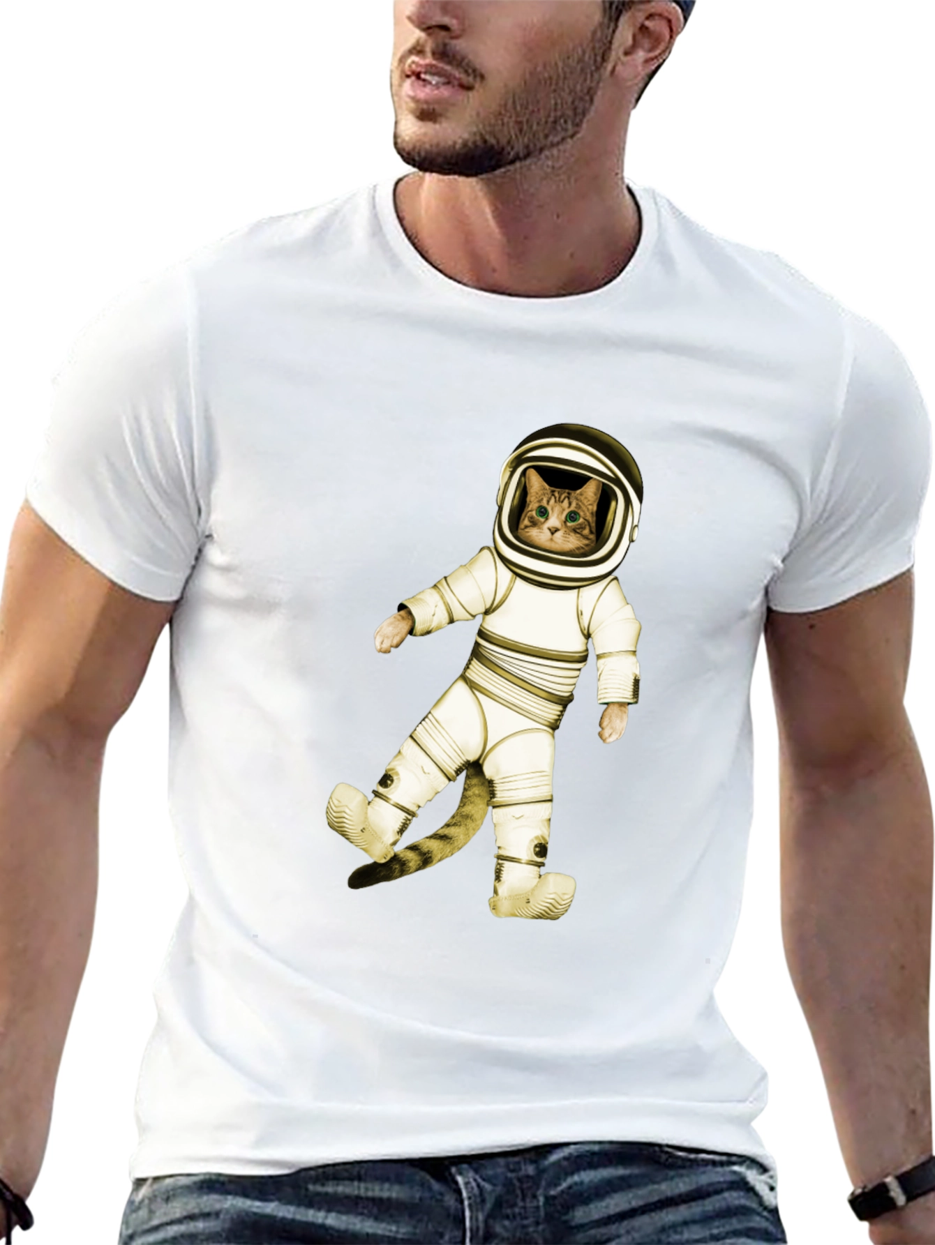 Cat Astronaut Graphic T-Shirt - Space Kitty Tee