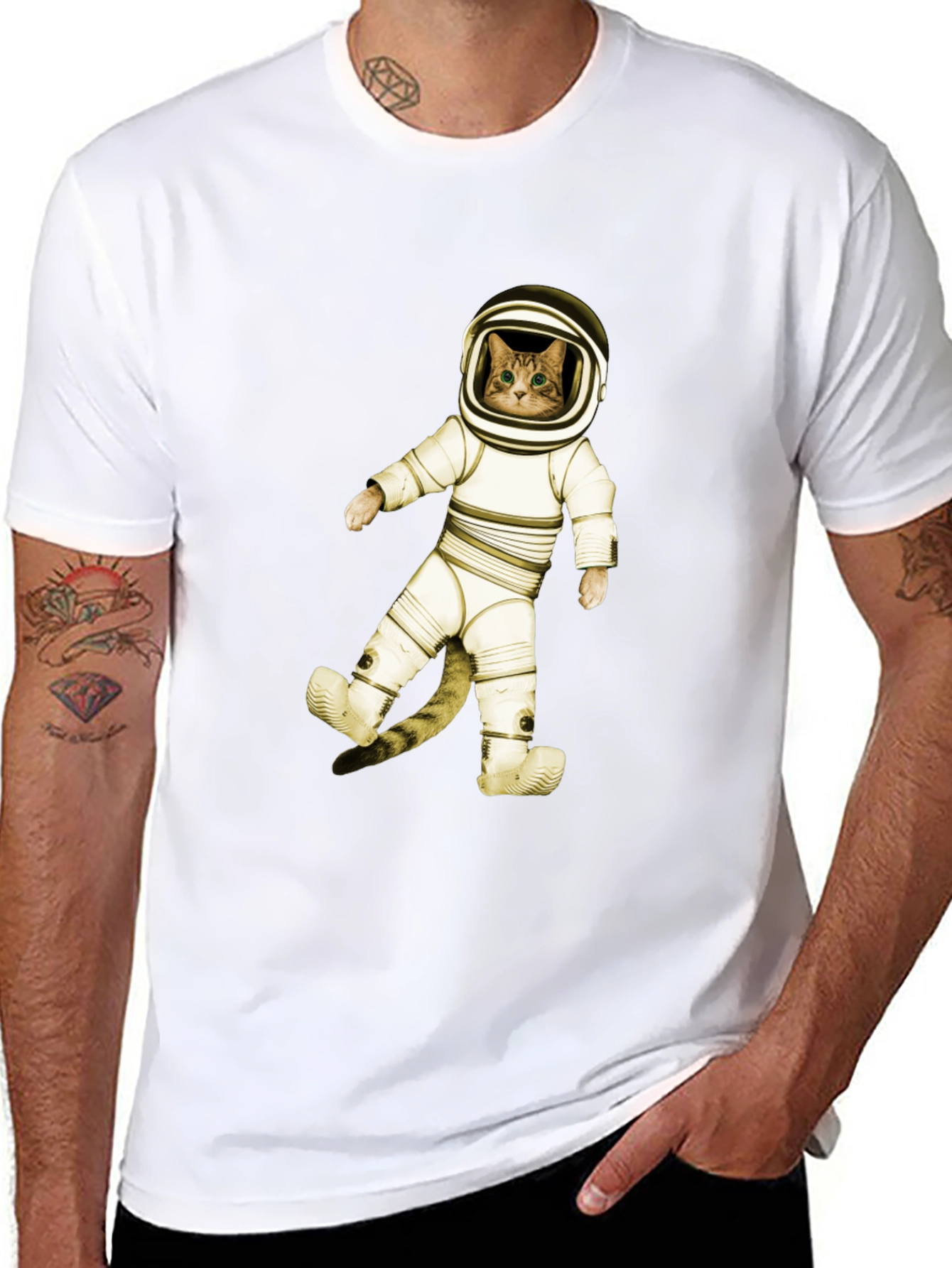 Cat Astronaut Graphic T-Shirt - Space Kitty Tee