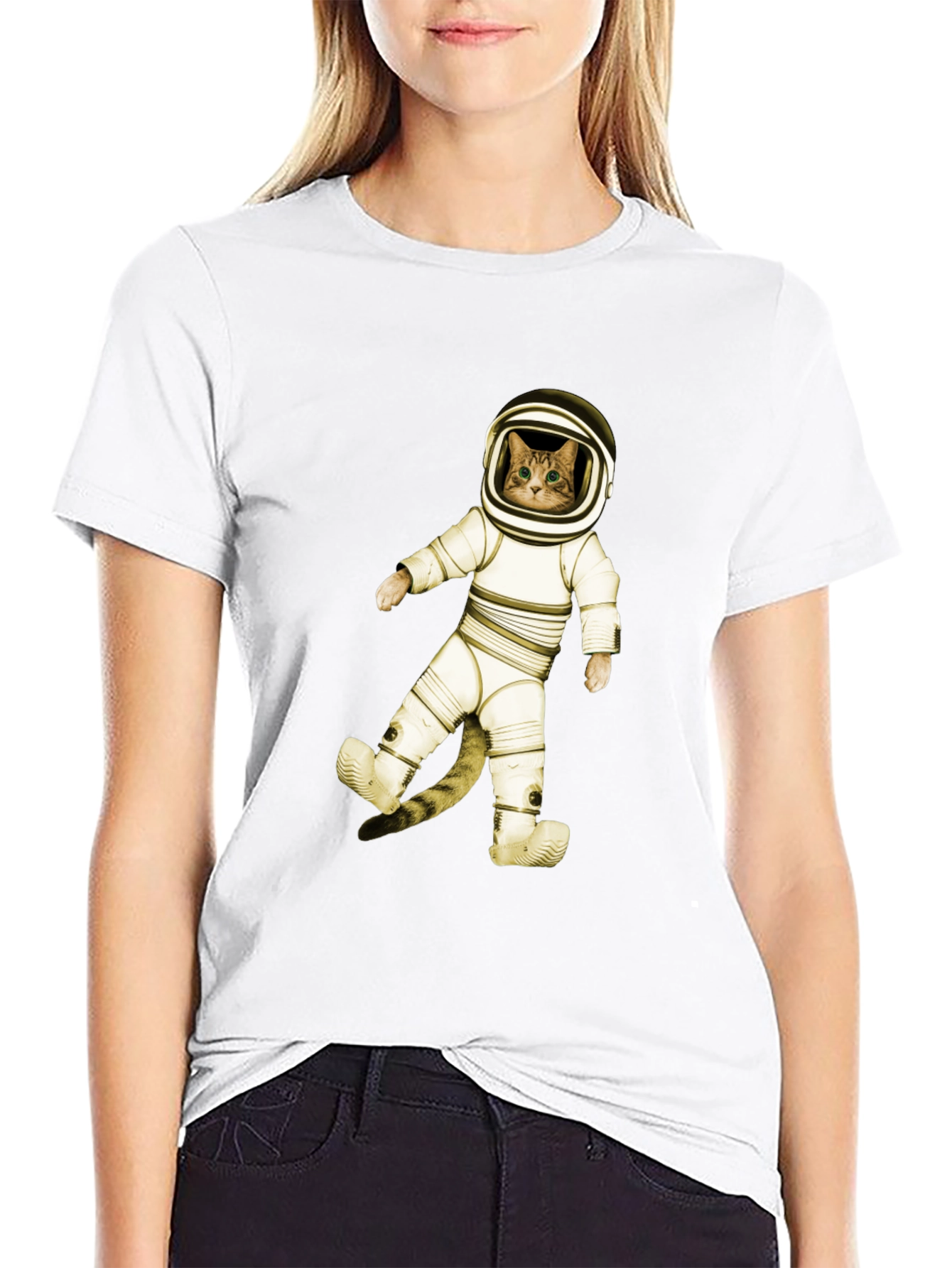 Cat Astronaut Graphic T-Shirt - Space Kitty Tee