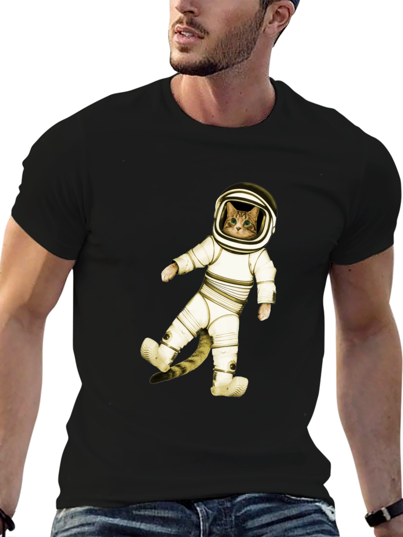 Cat Astronaut Graphic T-Shirt - Space Kitty Tee