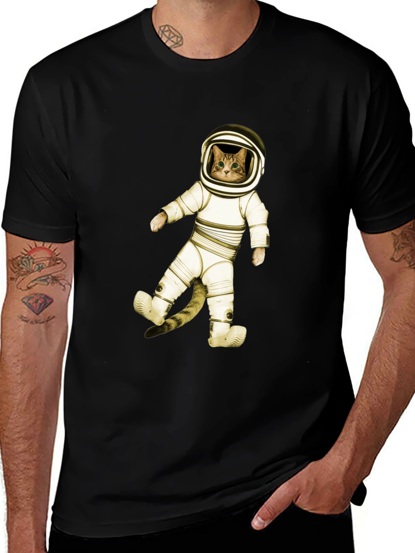 Cat Astronaut Graphic T-Shirt - Space Kitty Tee