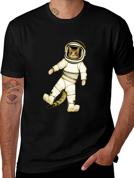 Cat Astronaut Graphic T-Shirt - Space Kitty Tee