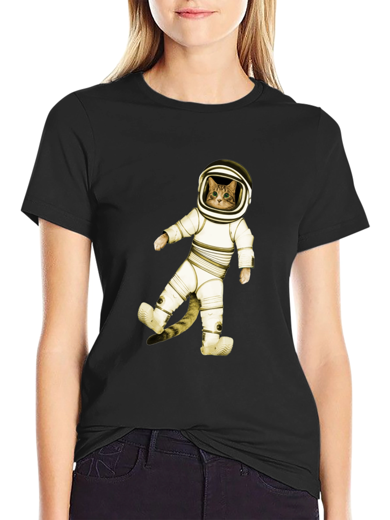 Cat Astronaut Graphic T-Shirt - Space Kitty Tee