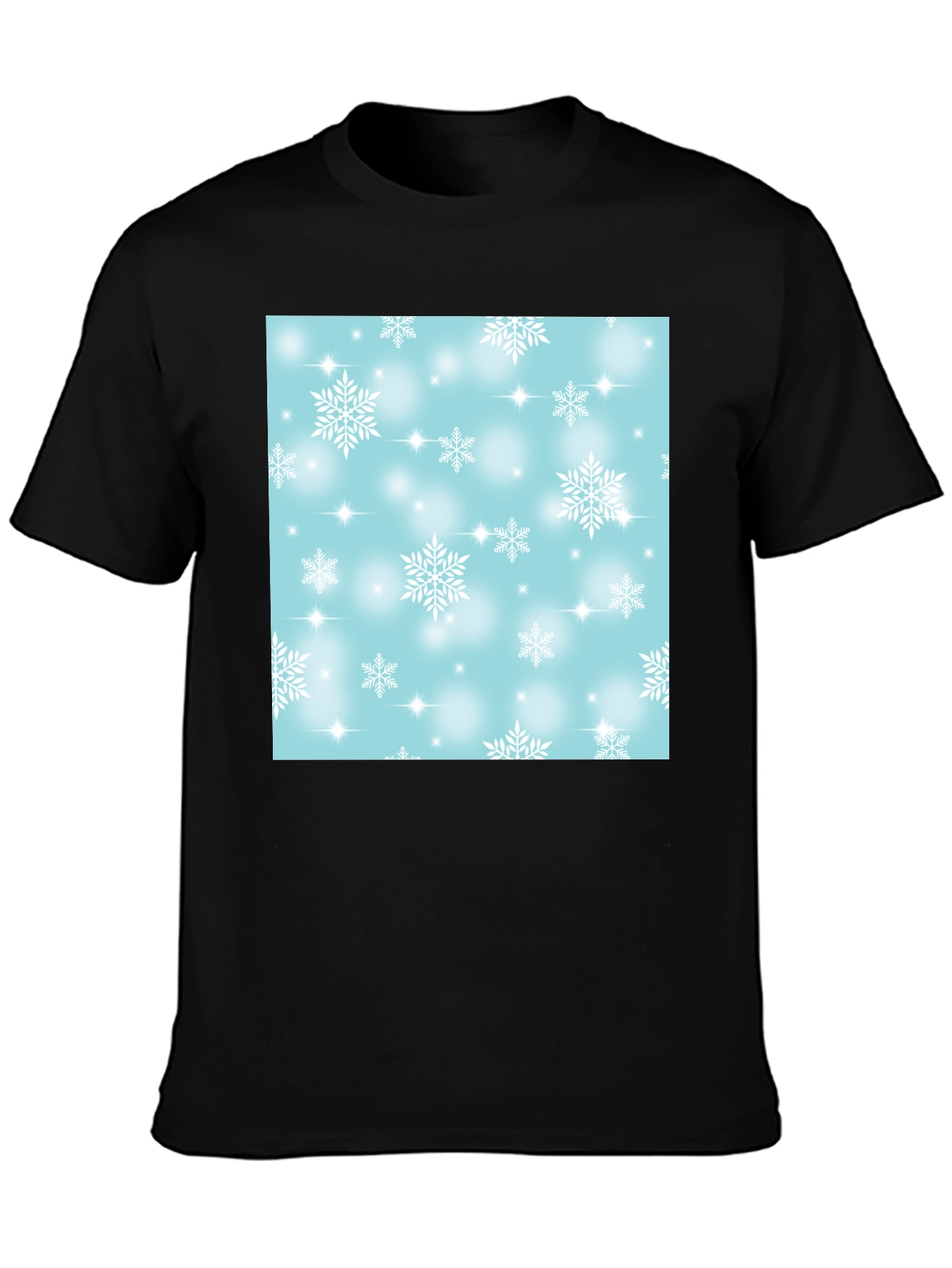 Snowflake Pattern T-Shirt - Winter Festive Tee