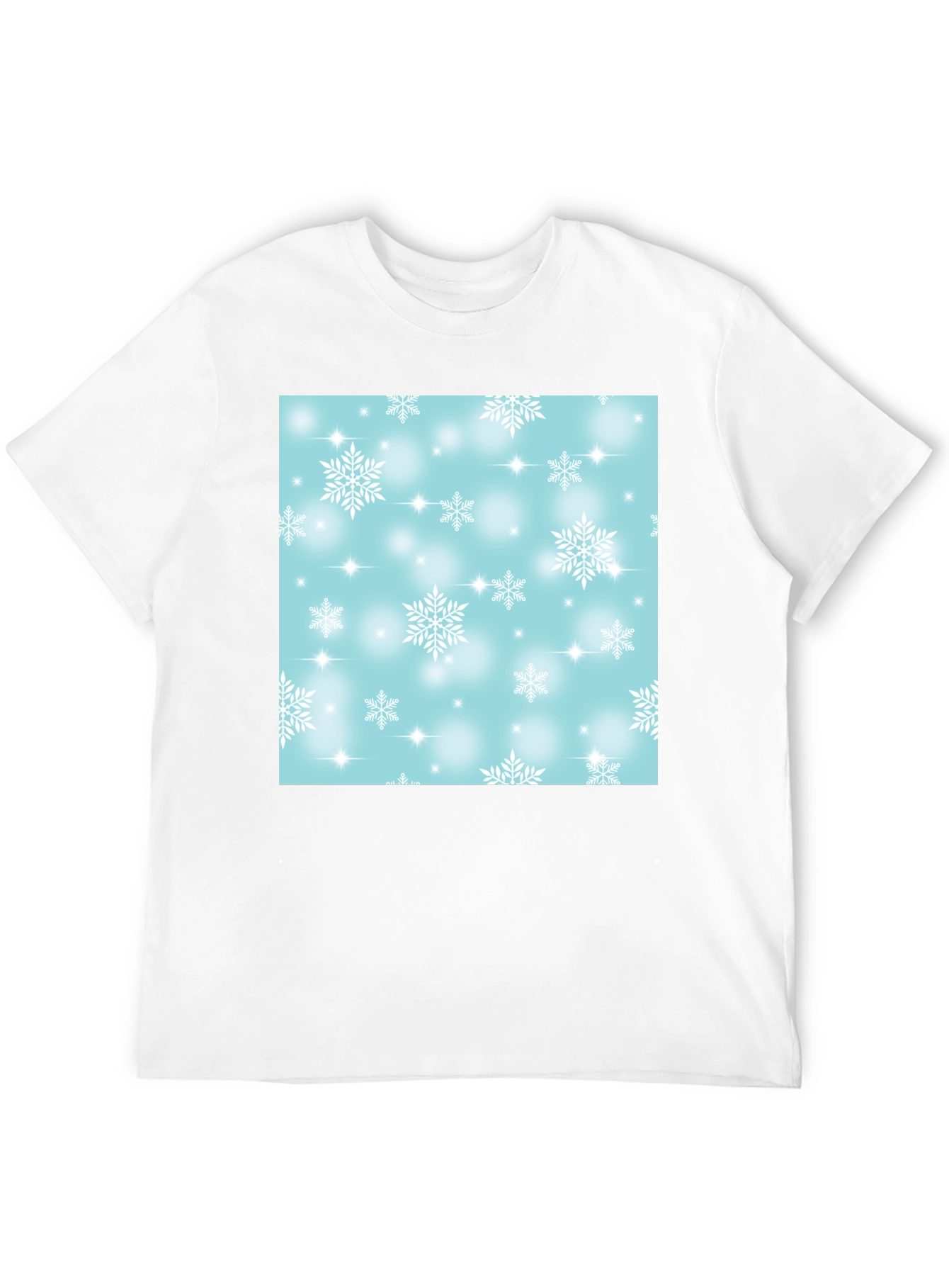 Snowflake Pattern T-Shirt - Winter Festive Tee