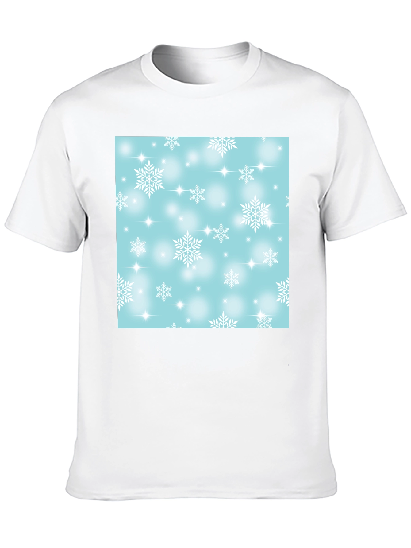 Snowflake Pattern T-Shirt - Winter Festive Tee