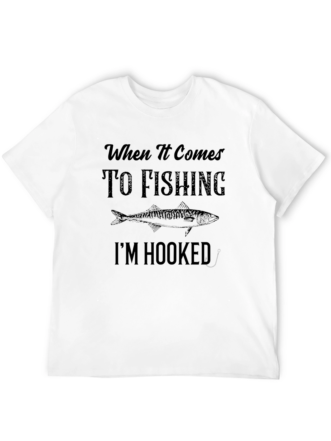Fishing Hooked Graphic T-Shirt