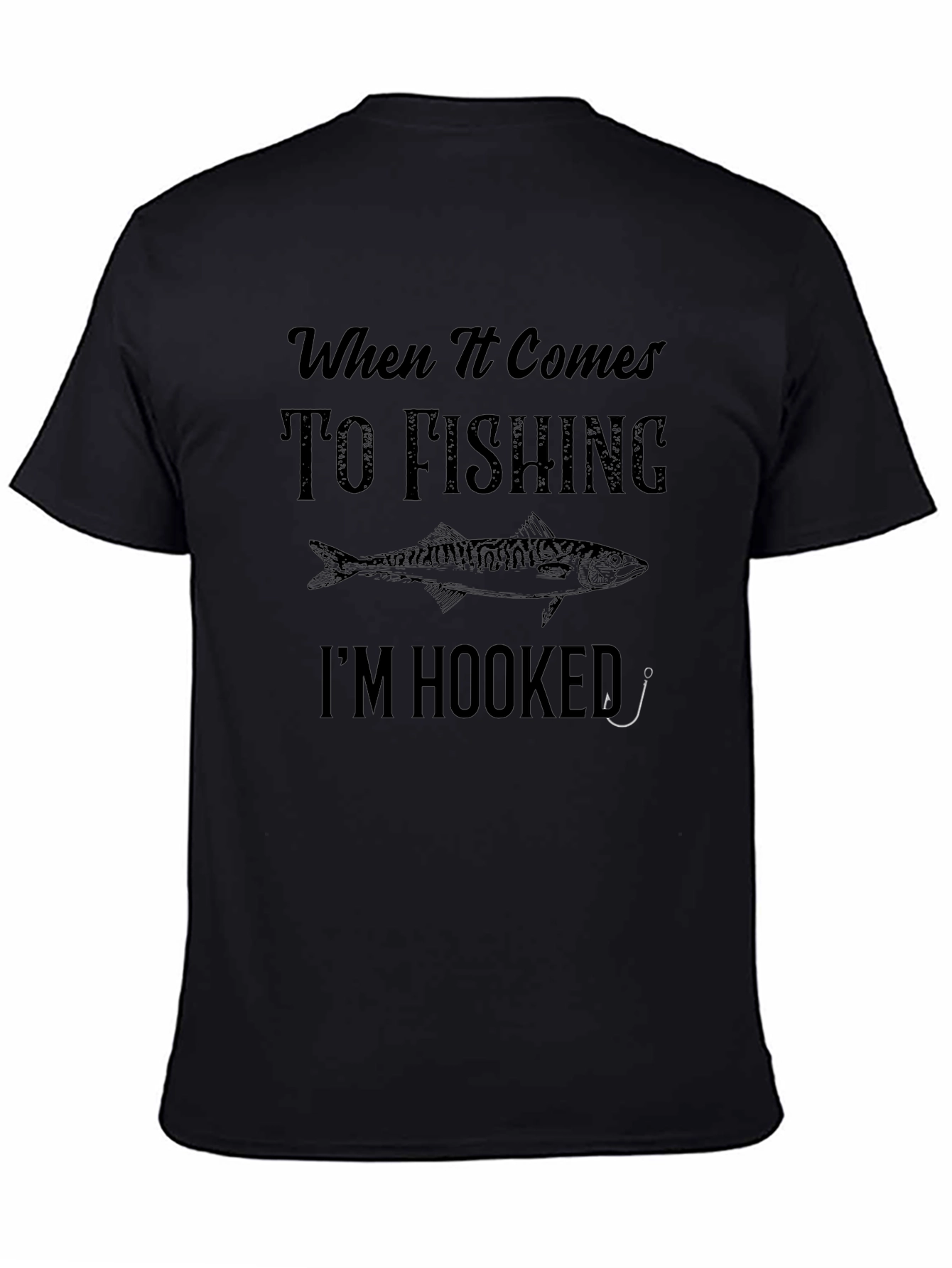 Fishing Hooked Graphic T-Shirt