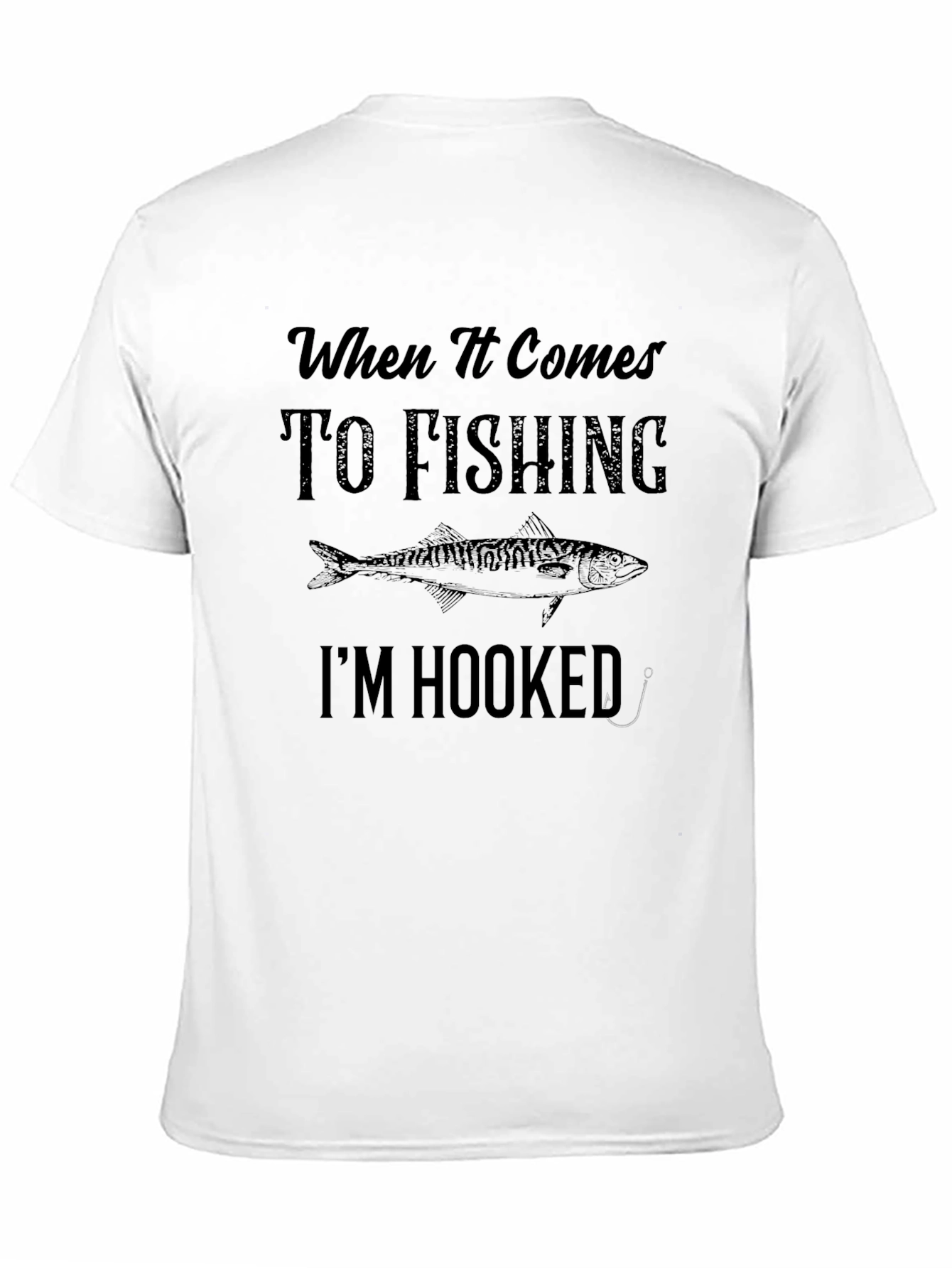 Fishing Hooked Graphic T-Shirt
