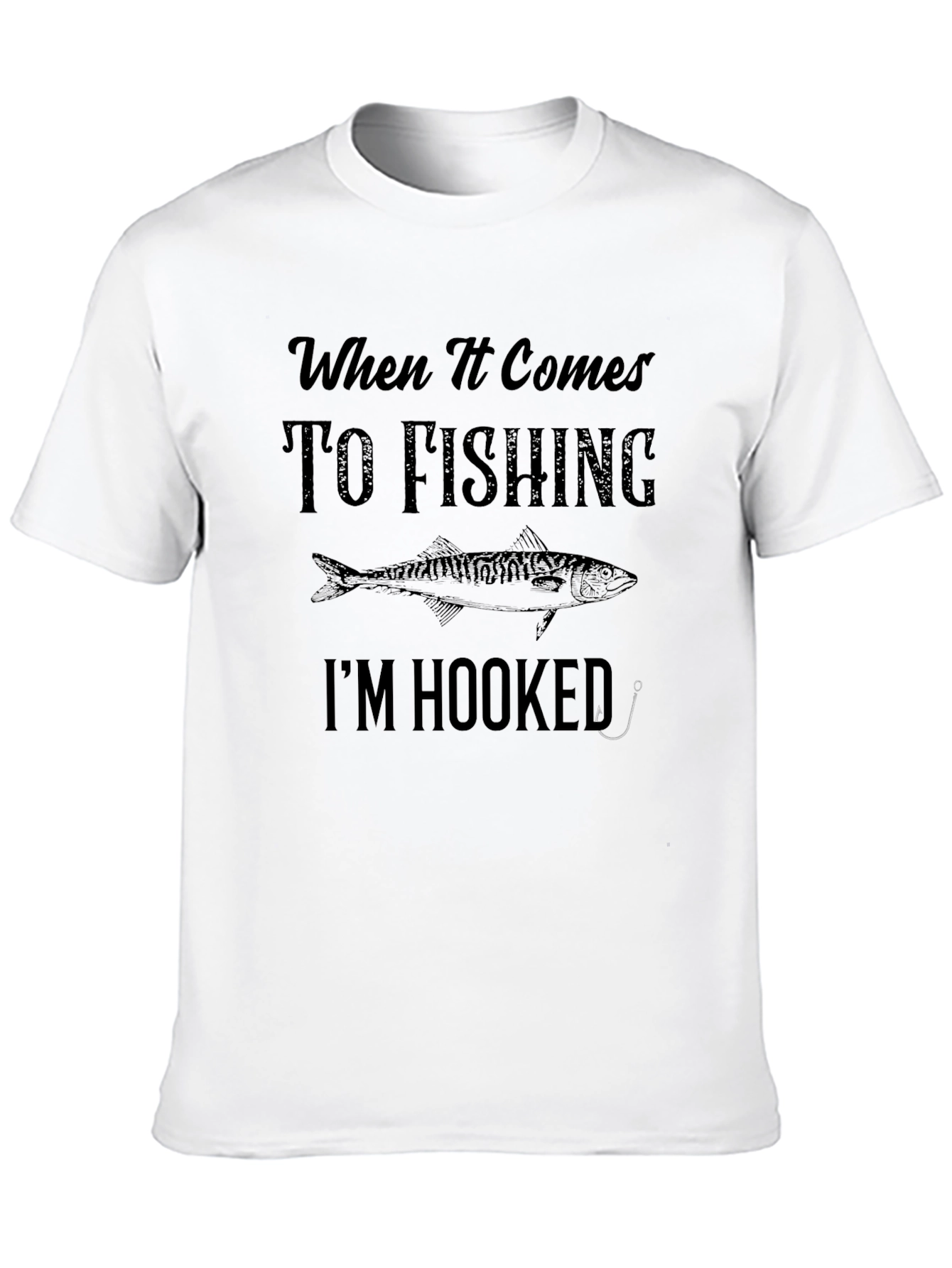 Fishing Hooked Graphic T-Shirt