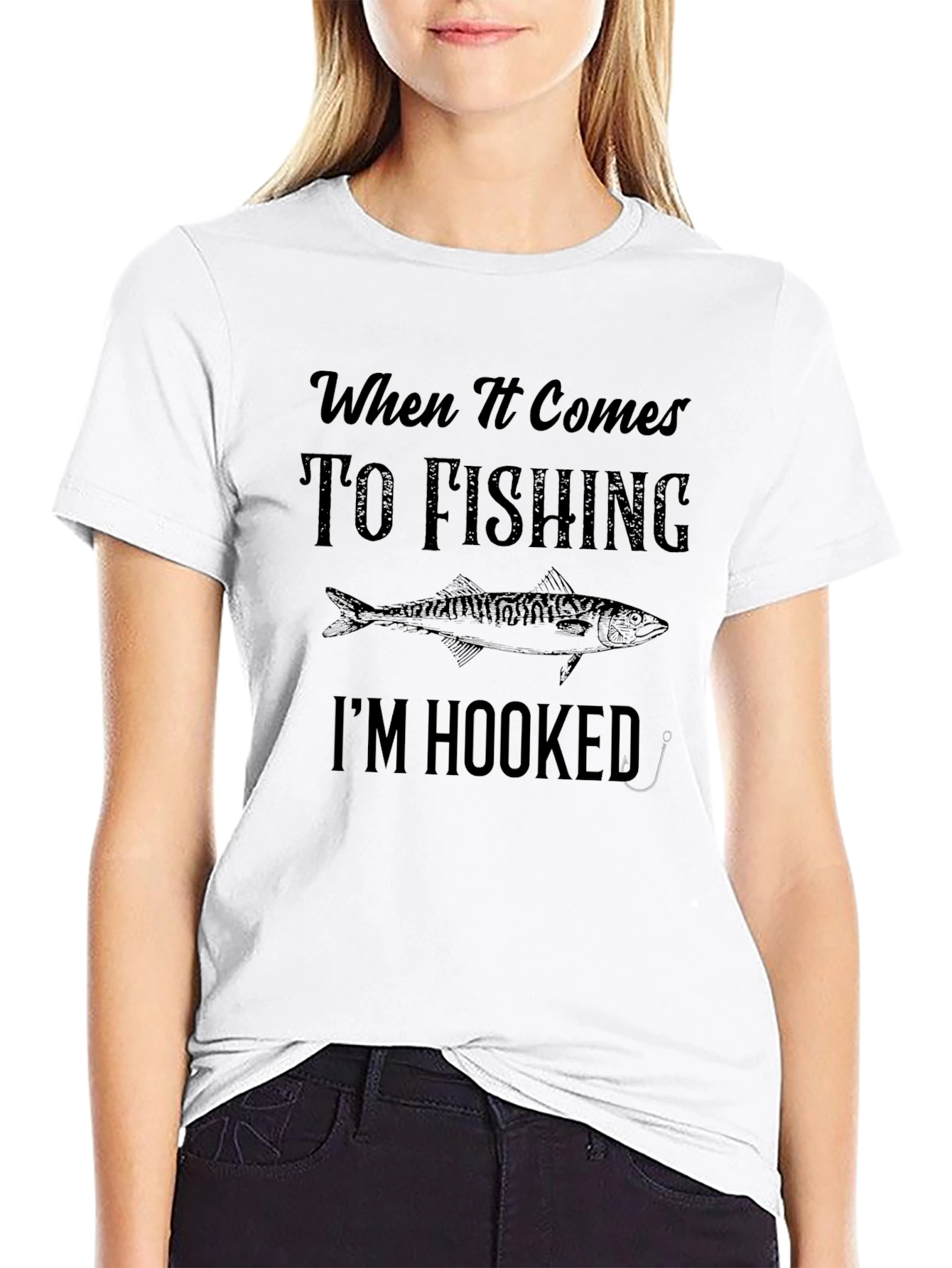 Fishing Hooked Graphic T-Shirt