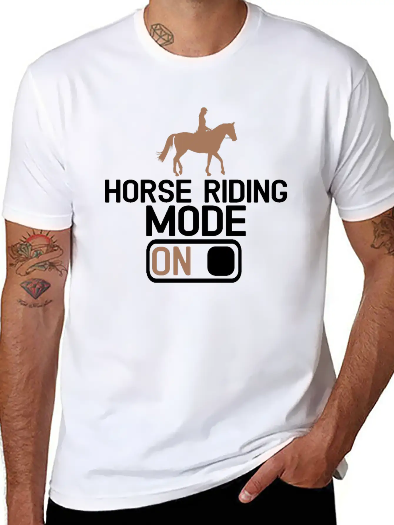 Equestrian Horse Riding Rider Horse Horse Love Rid Unisex Casual T-Shirt – Clean Design For Daily Comfort