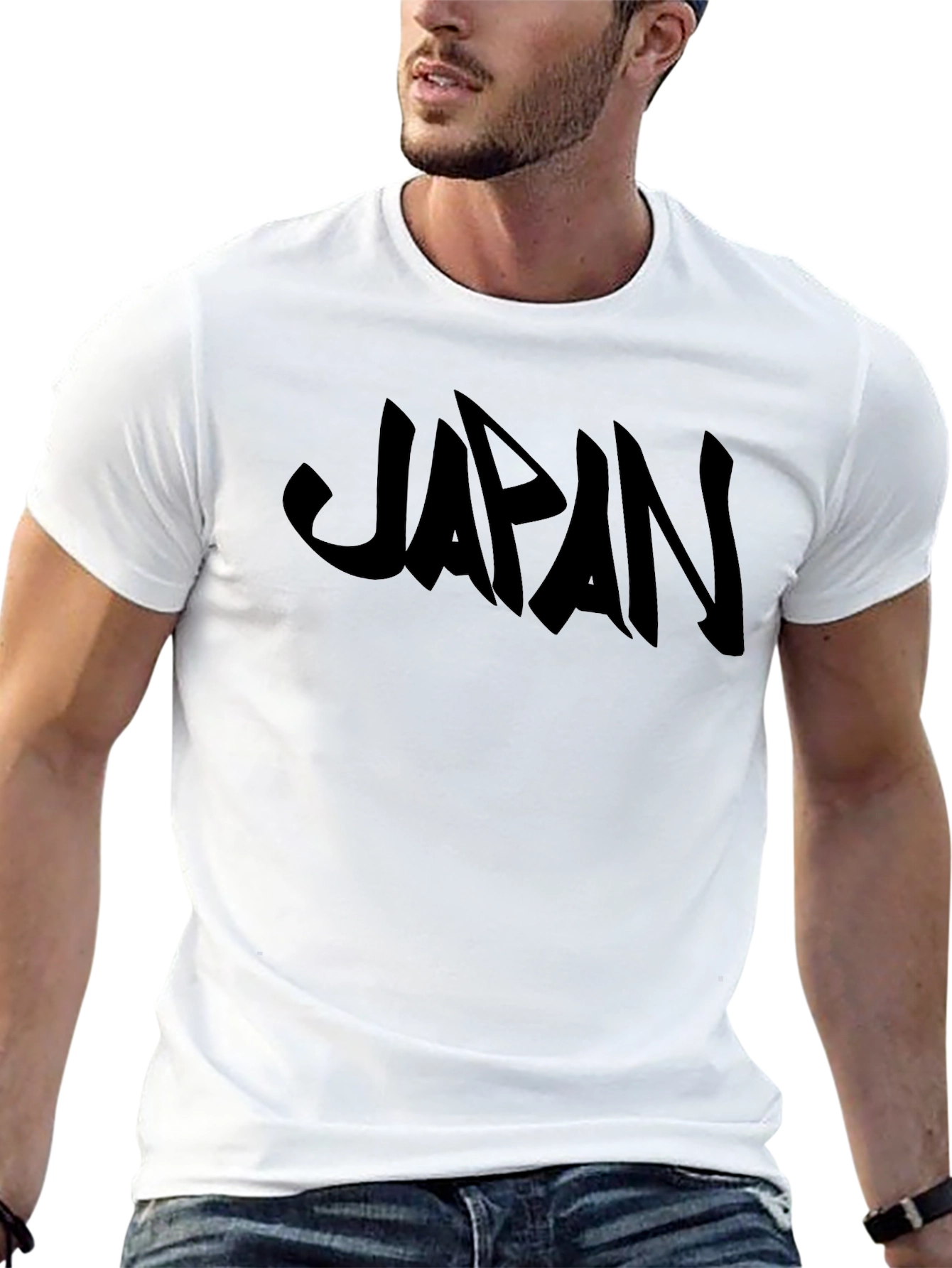 Mens Black Japan Graphic T-Shirt
