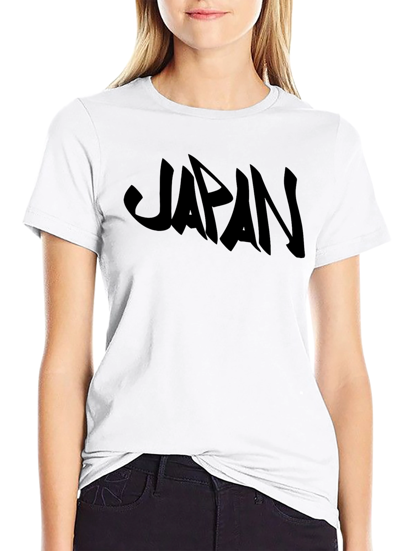 Mens Black Japan Graphic T-Shirt