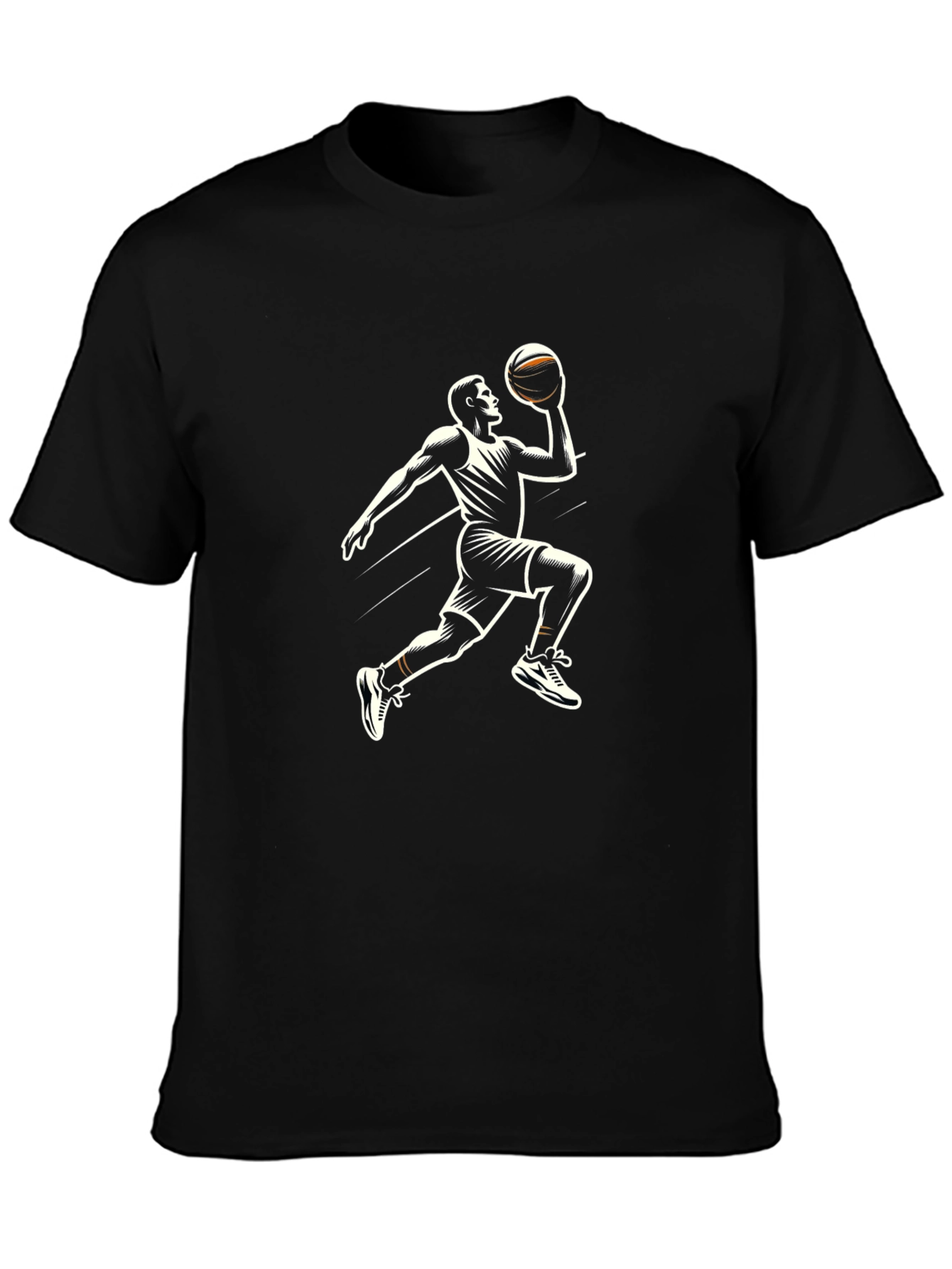 Basketball Player Graphic Tee - Black