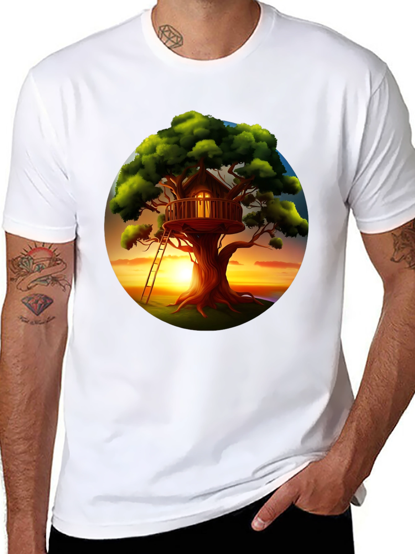 Treehouse Sunset Graphic Tee