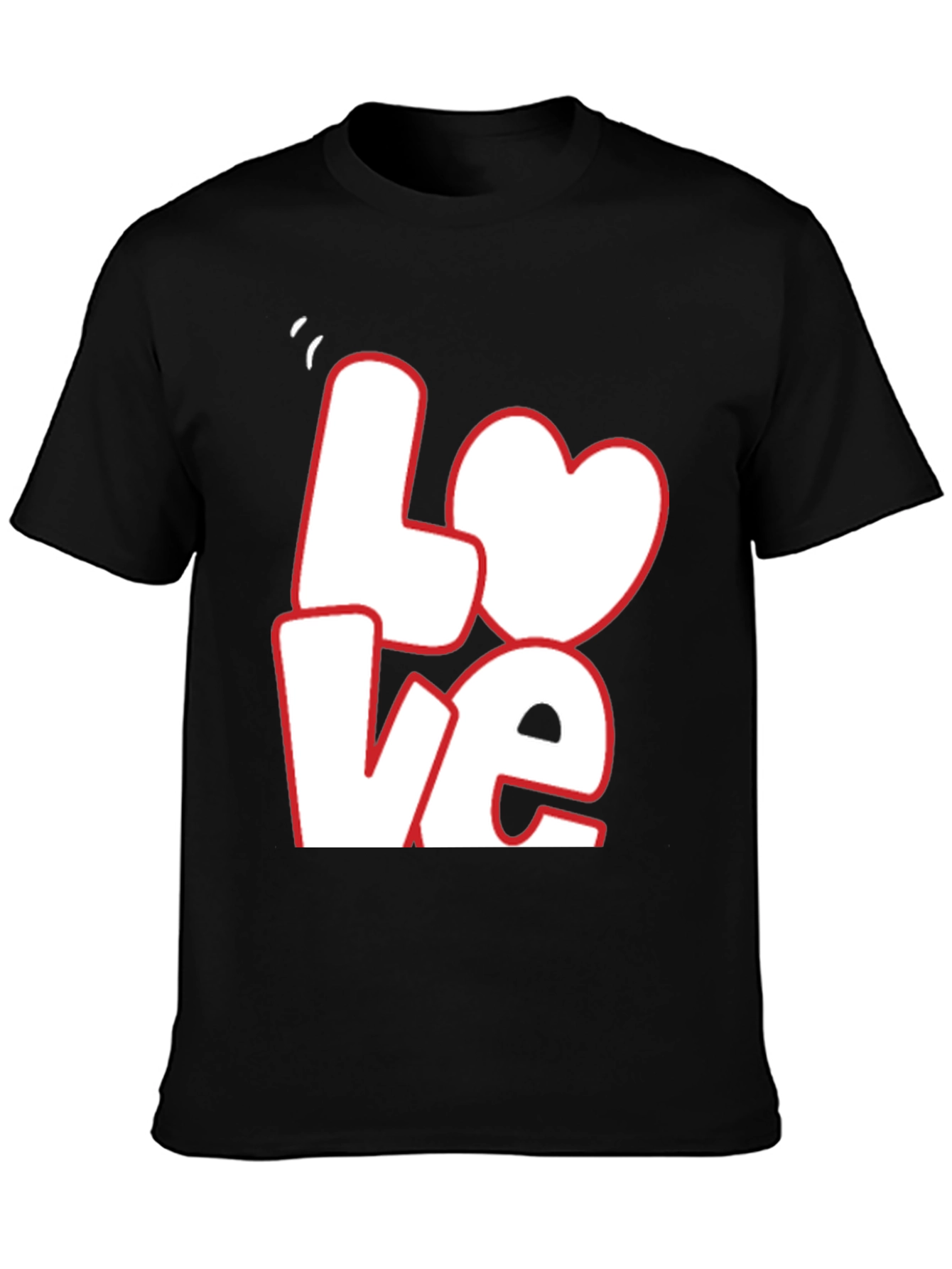 Love Graphic Tee - Black Casual T-Shirt