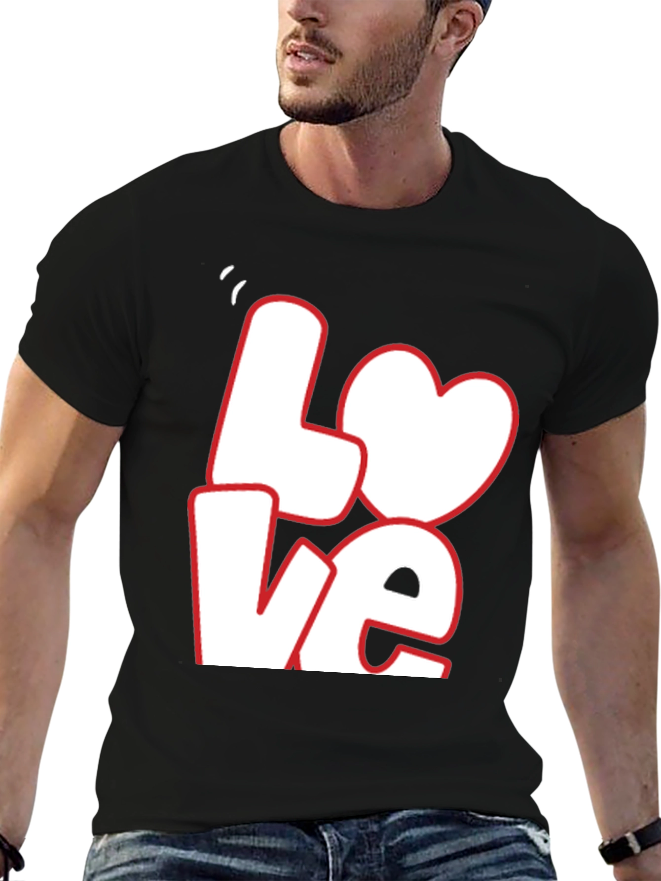 Love Graphic Tee - Black Casual T-Shirt