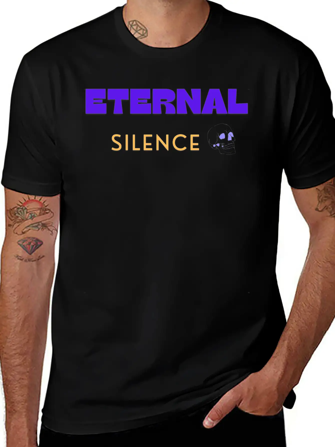 Eternal Silence, Quote For Skull Lover Unisex Casual T-Shirt – Clean Design For Daily Comfort