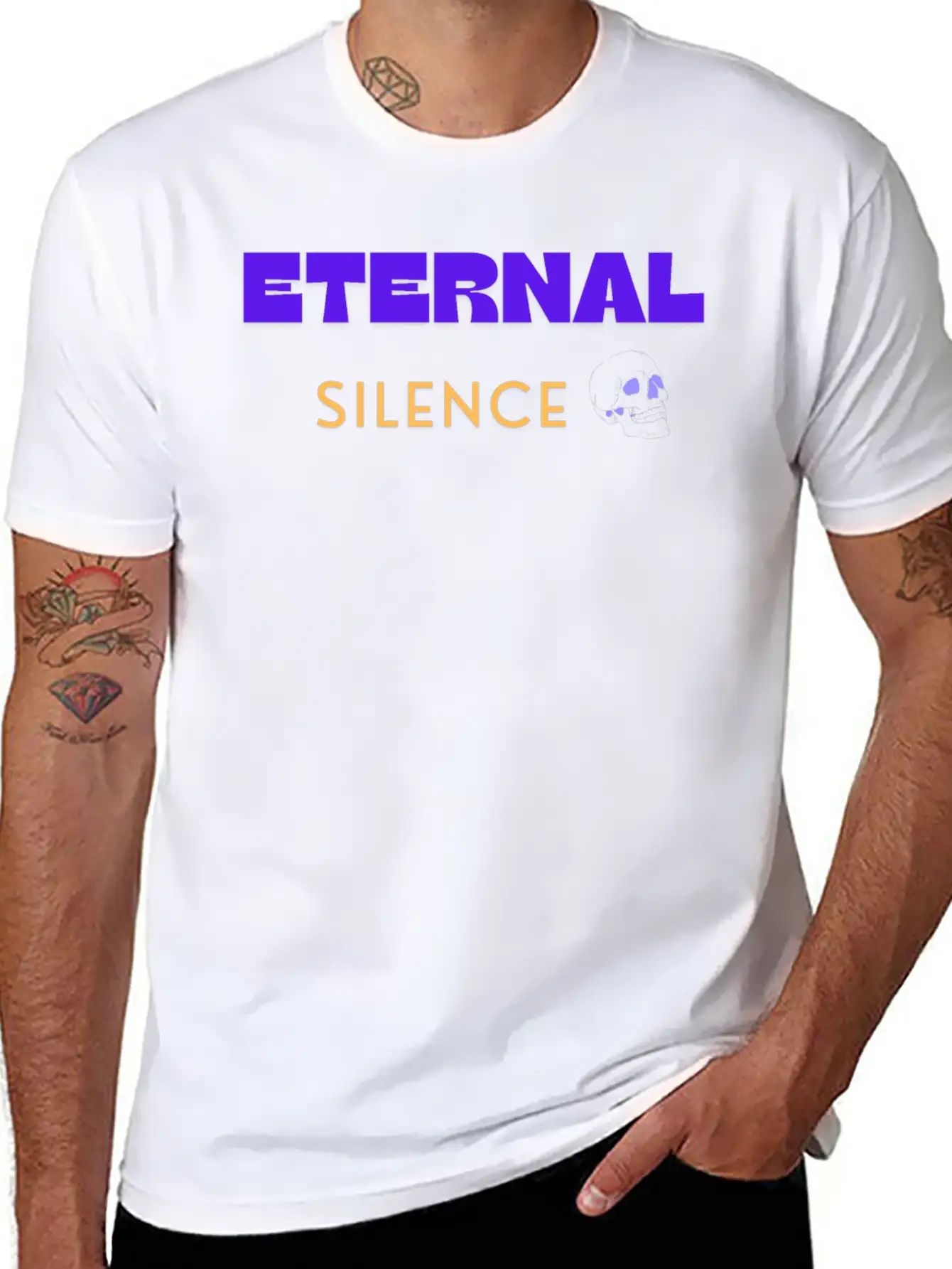 Eternal Silence, Quote For Skull Lover Unisex Casual T-Shirt – Clean Design For Daily Comfort