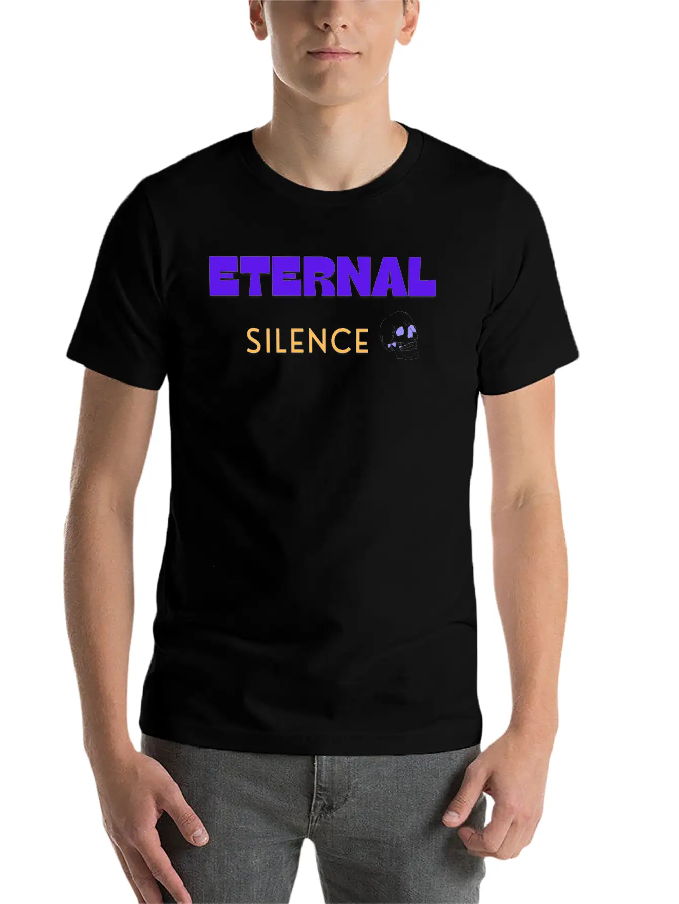 Eternal Silence, Quote For Skull Lover Unisex Casual T-Shirt – Clean Design For Daily Comfort