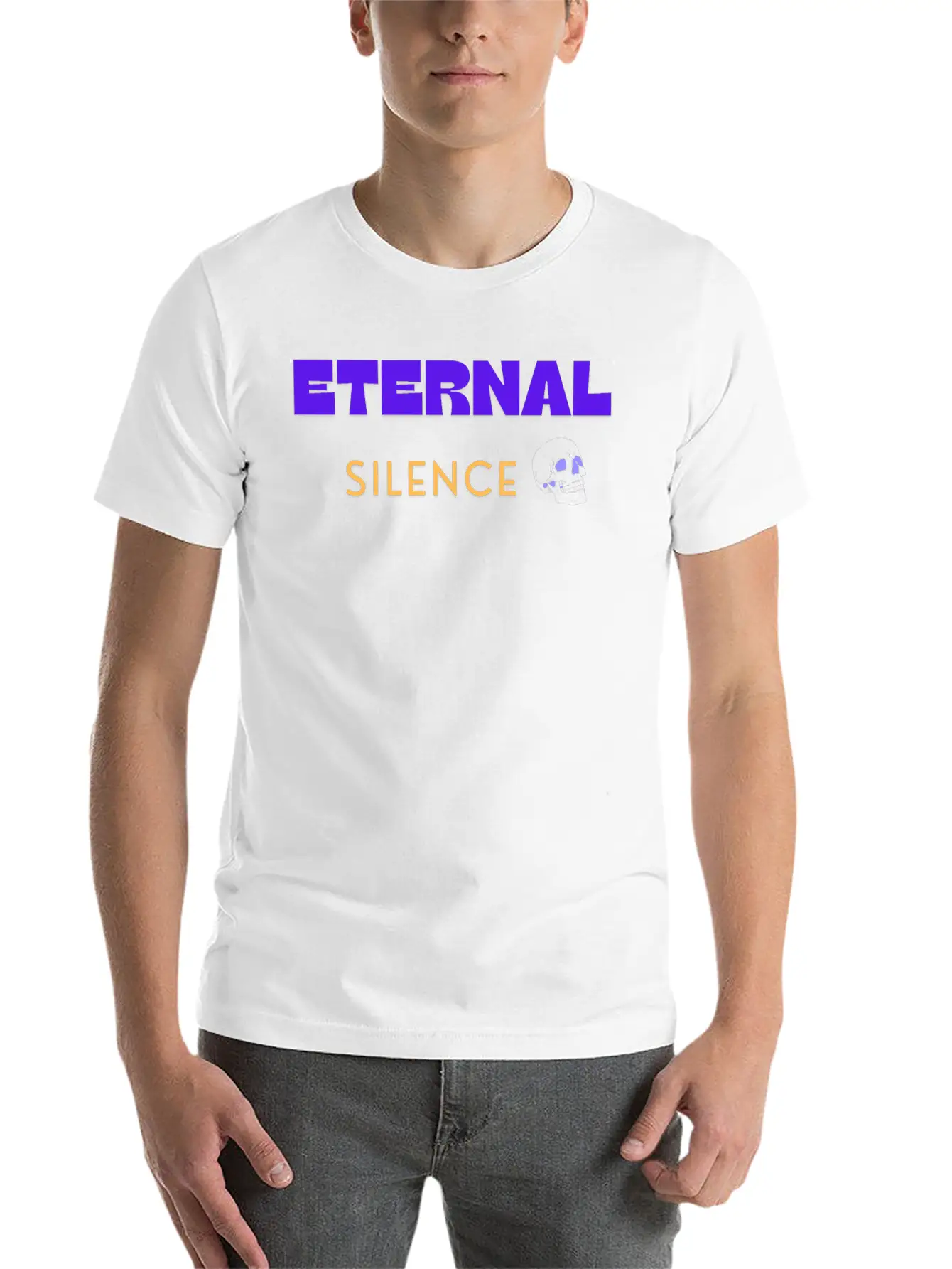 Eternal Silence, Quote For Skull Lover Unisex Casual T-Shirt – Clean Design For Daily Comfort