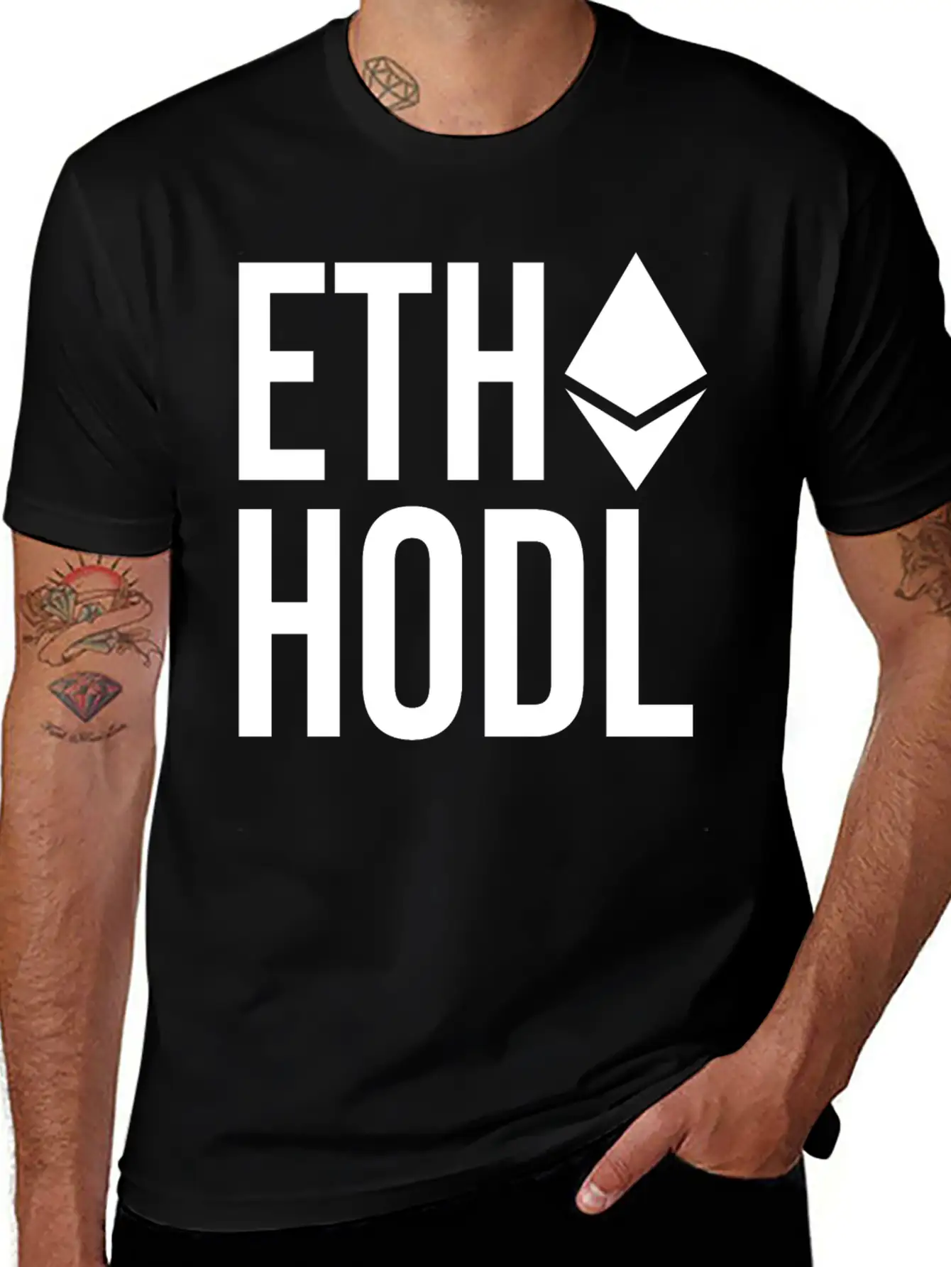 Ethereum ETH HODL Cryptocurrency Unisex Casual T-Shirt – Clean Design For Daily Comfort