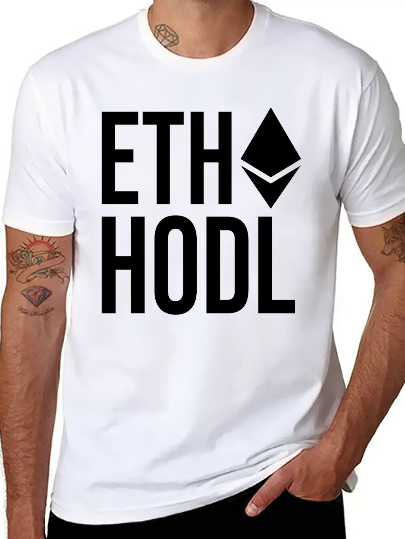 Ethereum ETH HODL Cryptocurrency Unisex Casual T-Shirt – Clean Design For Daily Comfort