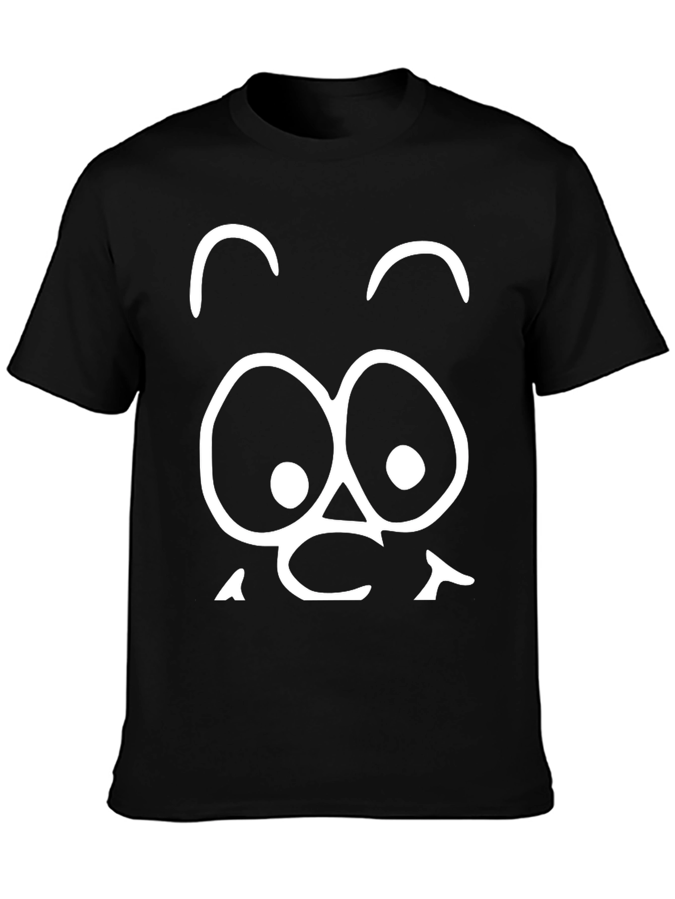 Funny Face Graphic T-Shirt - Black Cotton Tee