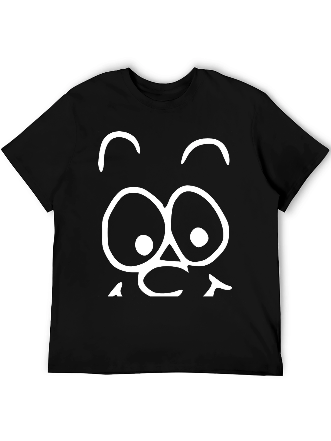 Funny Face Graphic T-Shirt - Black Cotton Tee