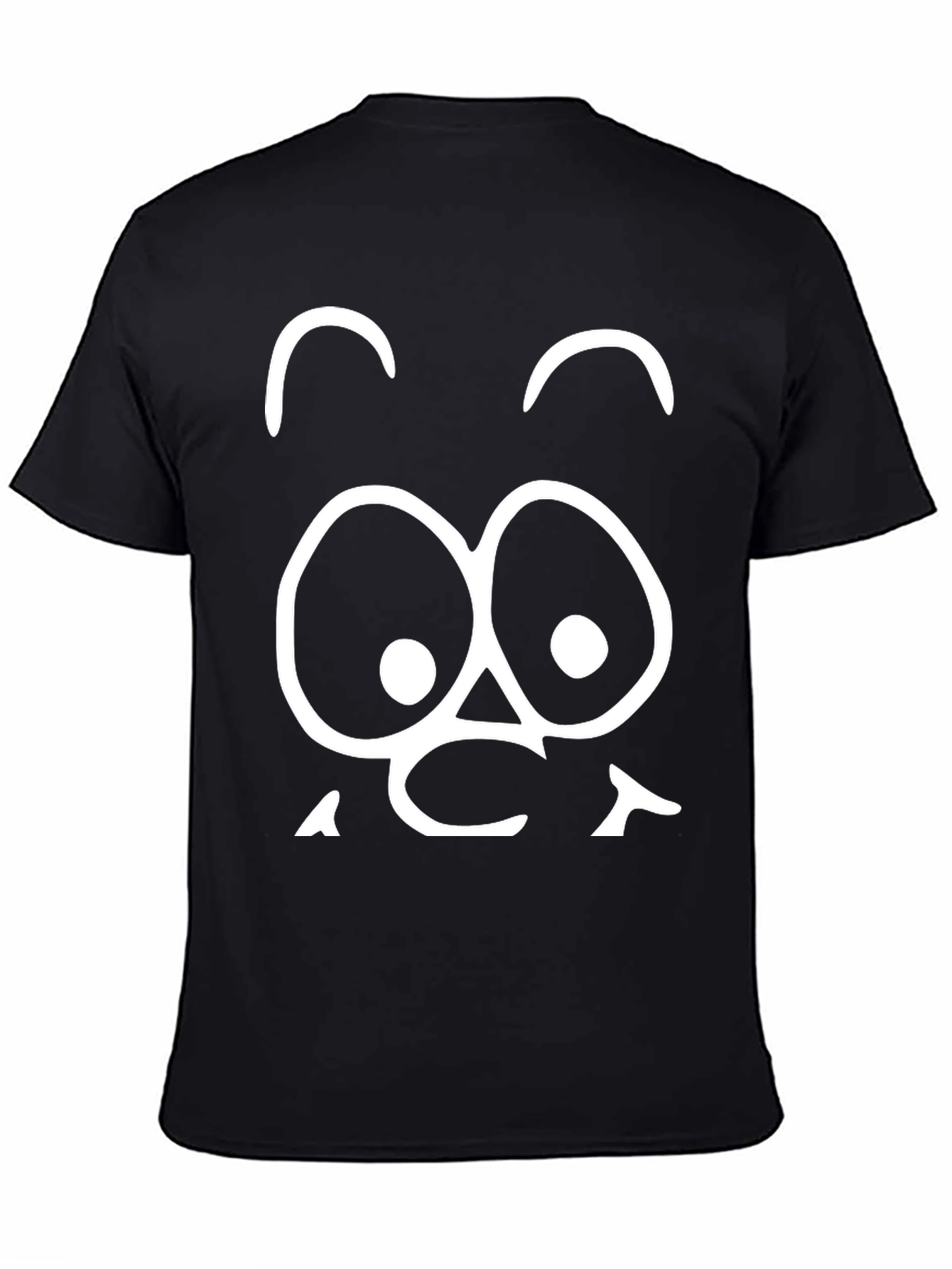 Funny Face Graphic T-Shirt - Black Cotton Tee