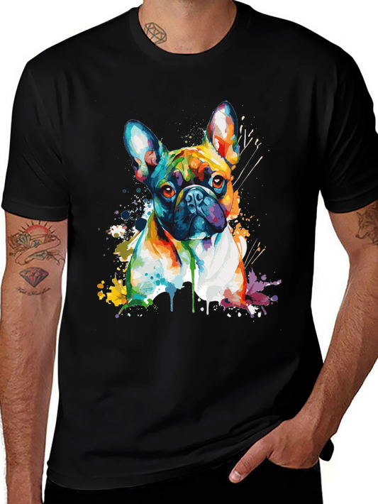 Watercolor French Bulldog Graphic T-Shirt