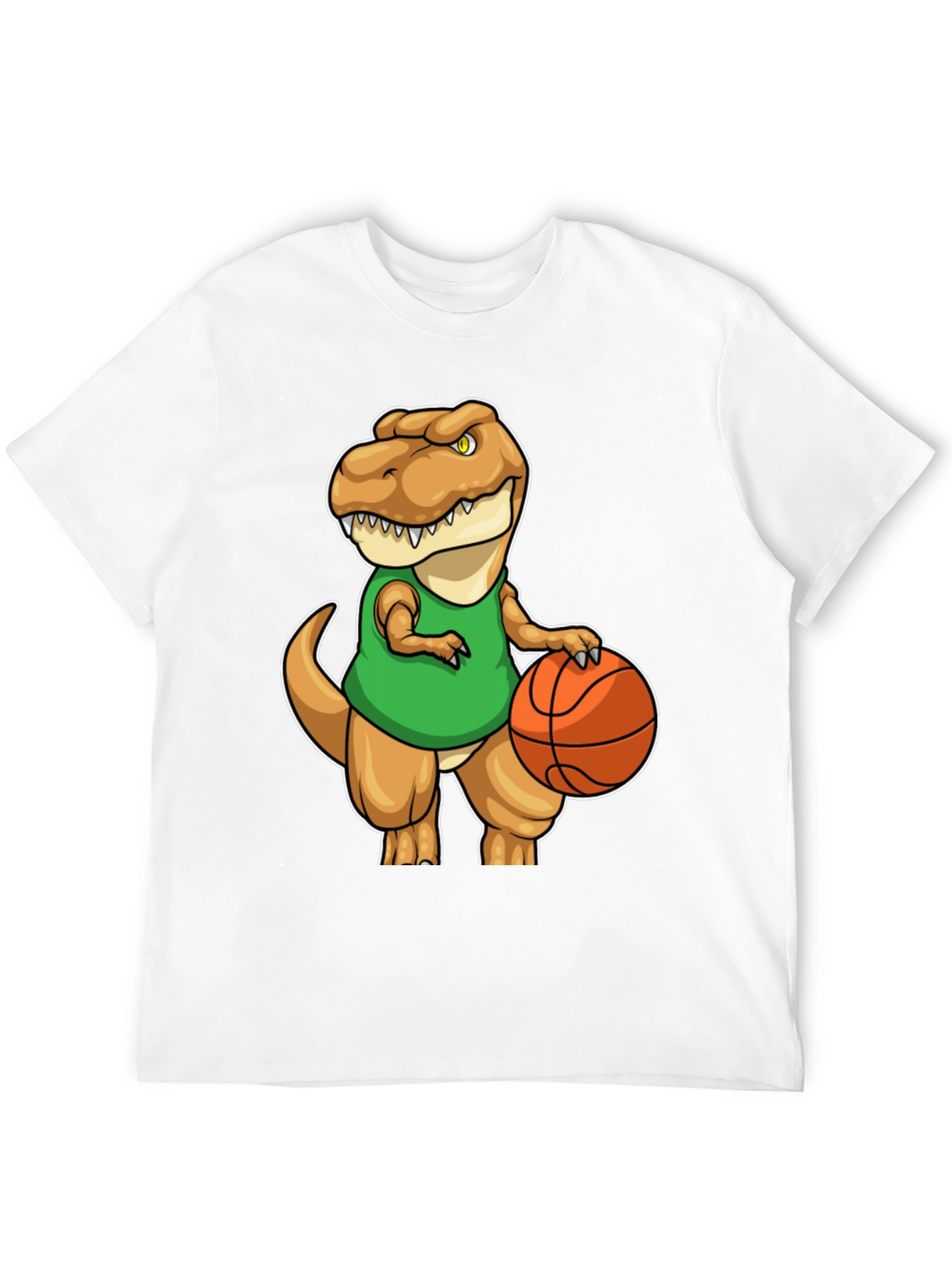 Dino Basketball T-Shirt - Funny T-Rex Graphic Tee