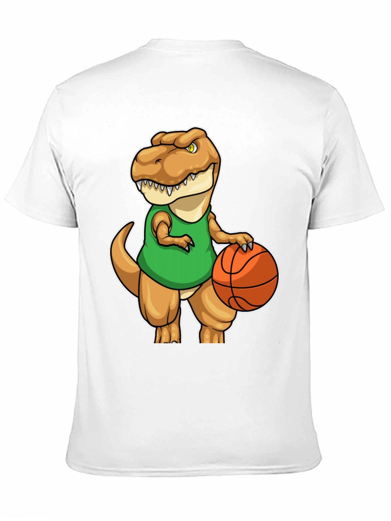 Dino Basketball T-Shirt - Funny T-Rex Graphic Tee