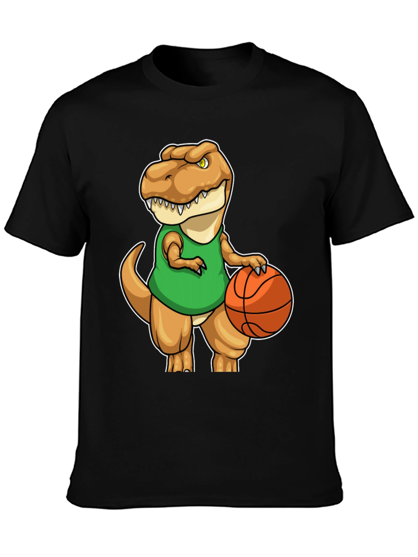 Dino Basketball T-Shirt - Funny T-Rex Graphic Tee