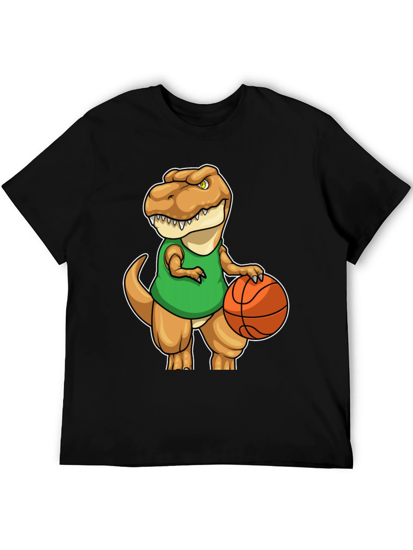 Dino Basketball T-Shirt - Funny T-Rex Graphic Tee