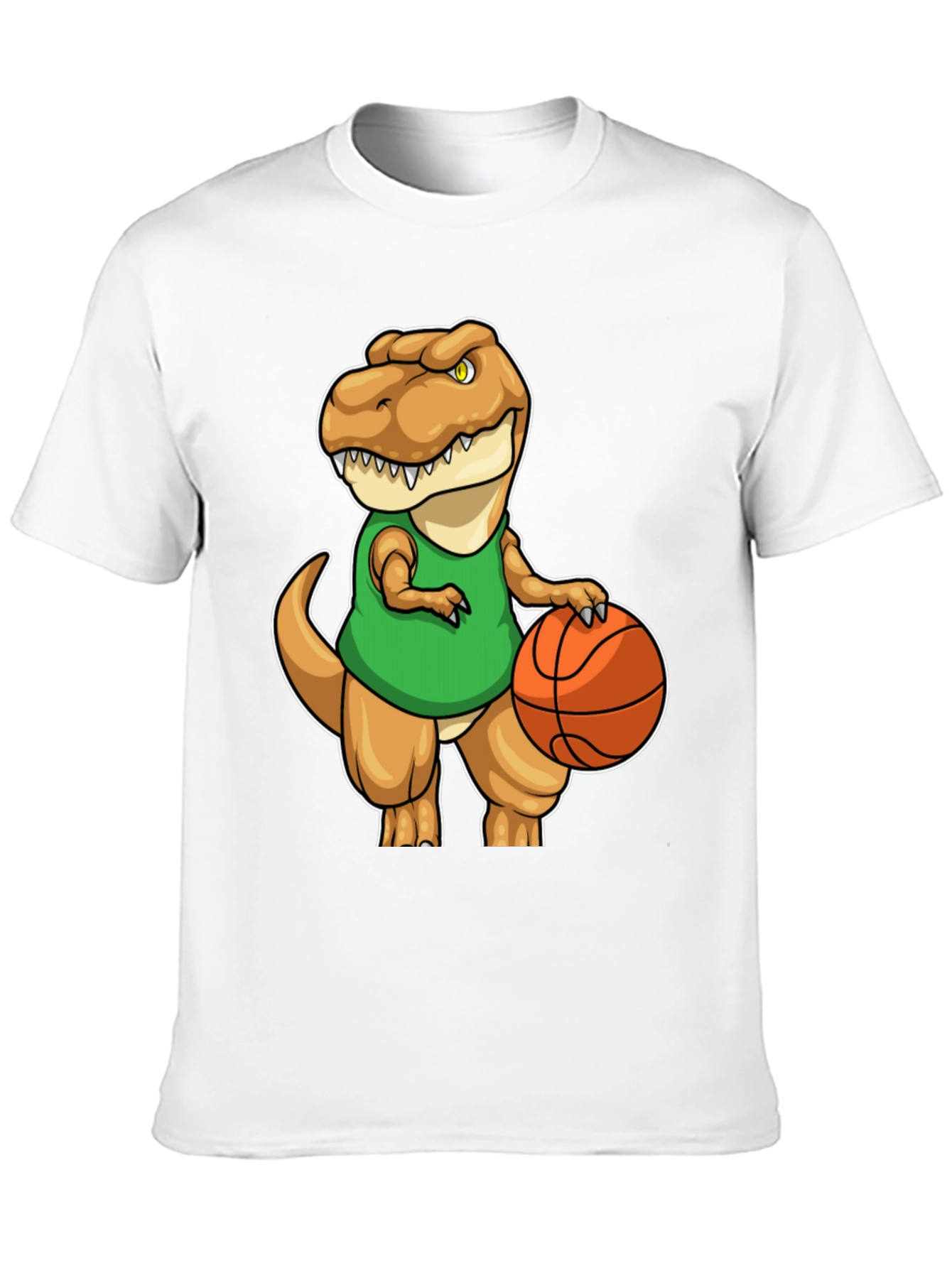 Dino Basketball T-Shirt - Funny T-Rex Graphic Tee