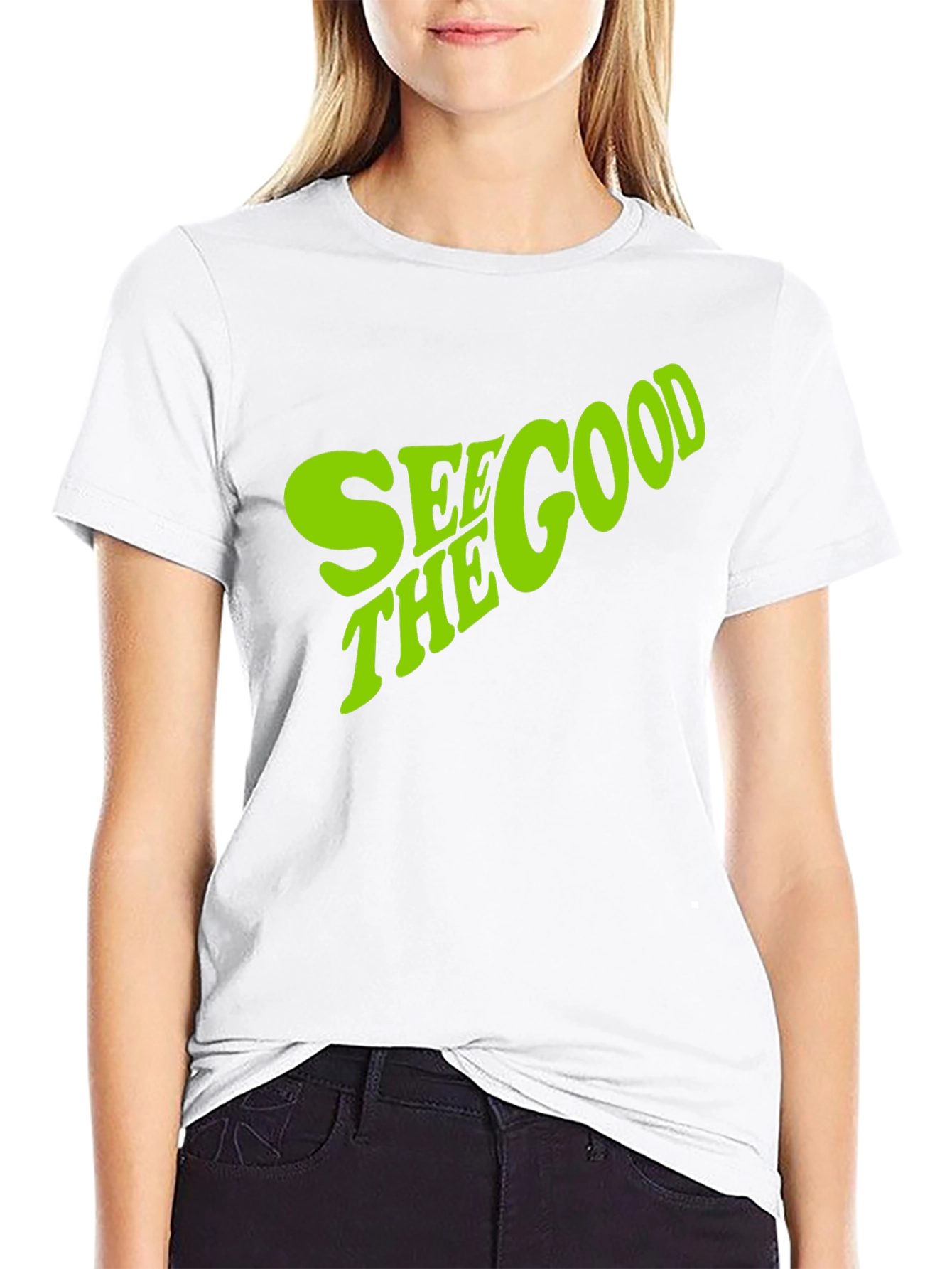 See the Good Graphic Tee - Trendy Black T-Shirt