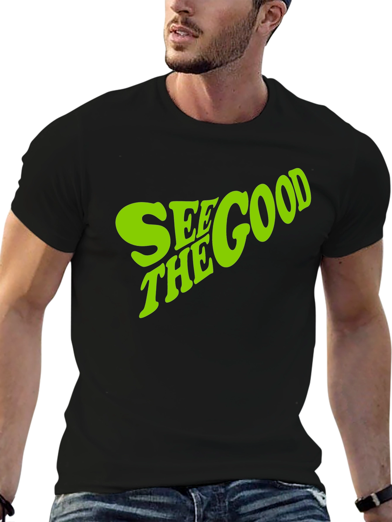 See the Good Graphic Tee - Trendy Black T-Shirt